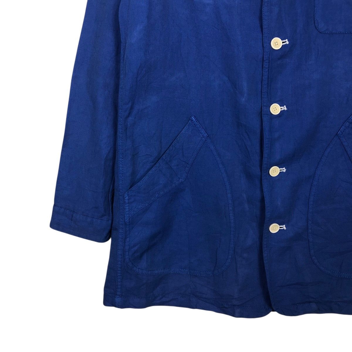 Japanese Brand 📌Rich Blue Vintage Chore Jacket Slick Issey Miyake Size US M / EU 48-50 / 2 - 5 Thumbnail