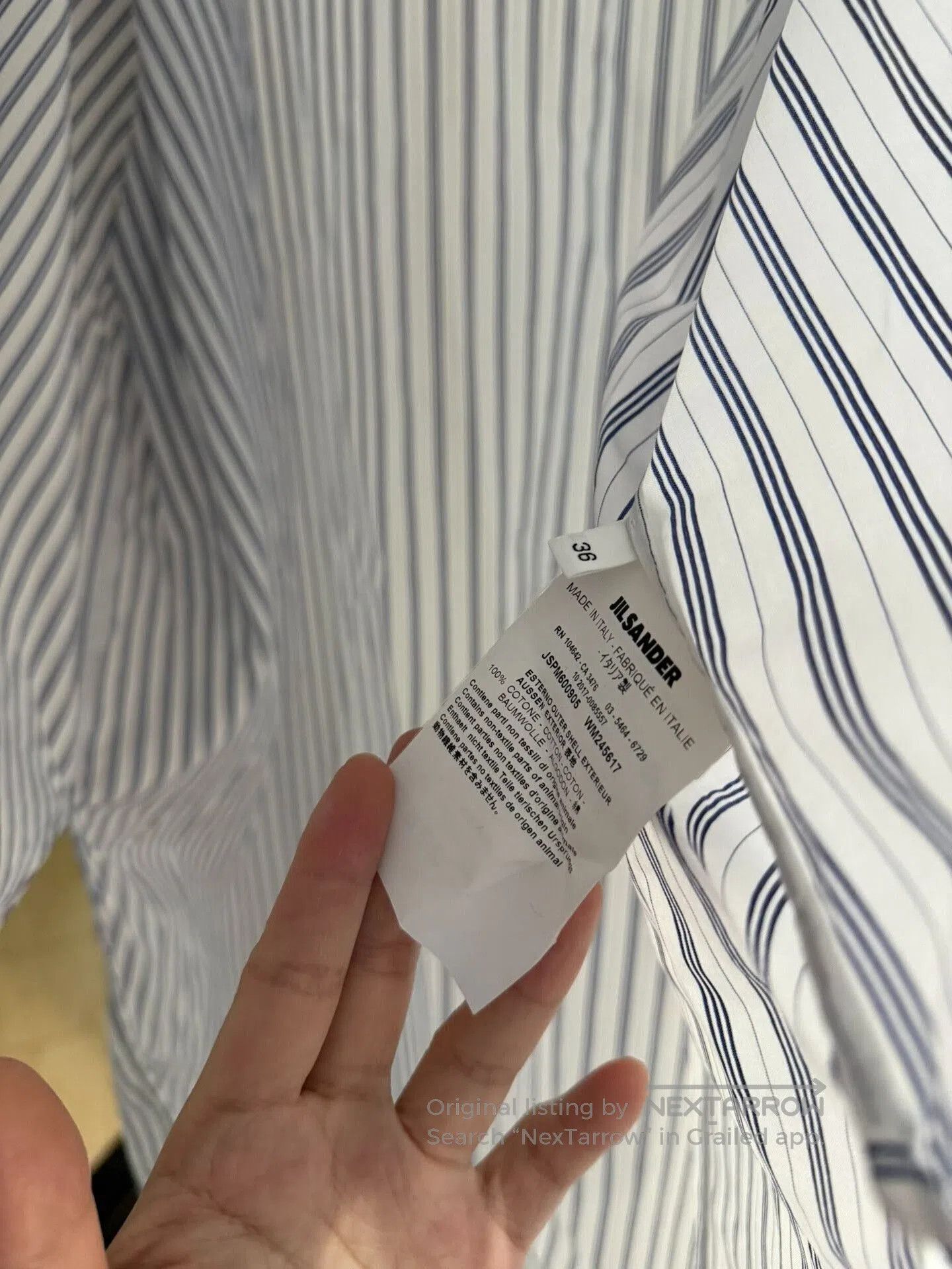 Jil Sander Jil Sander Long Striped Shirt Dress. Size S / US 4 / IT 40 - 5 Thumbnail