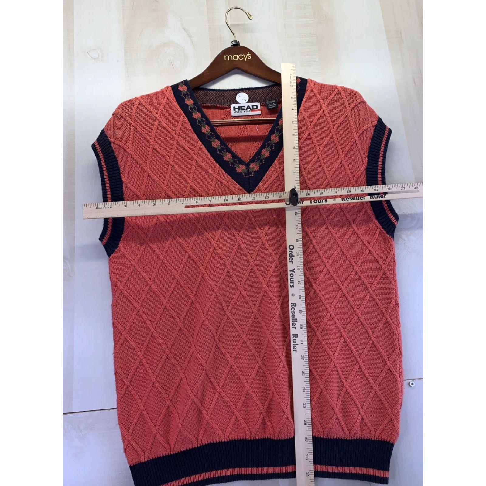 Vintage VINTAGE Head Sports Wear Argyle Knit MENS Size L Golf Sweater Vest-7178 Size US L / EU 52-54 / 3 - 3 Thumbnail