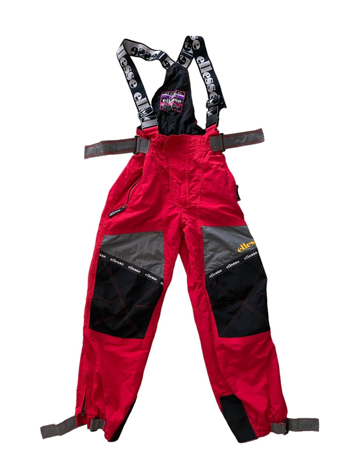 image of Vintage Ellesselogo Ski Overall Reds Colour, Men's (Size 34)