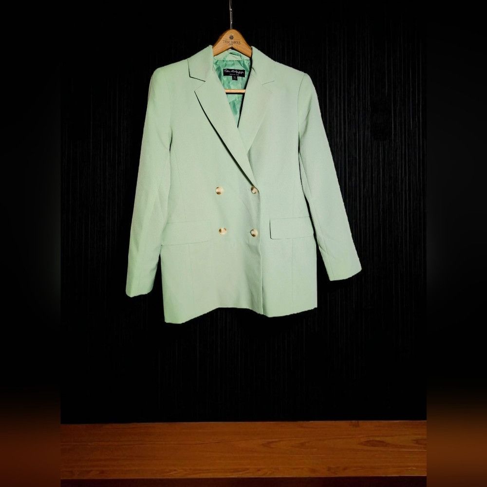 Other Miss Selfridge Sz 6 Light Mint Green Double-Breasted Blazer Size M / US 6-8 / IT 42-44 - 1 Thumbnail