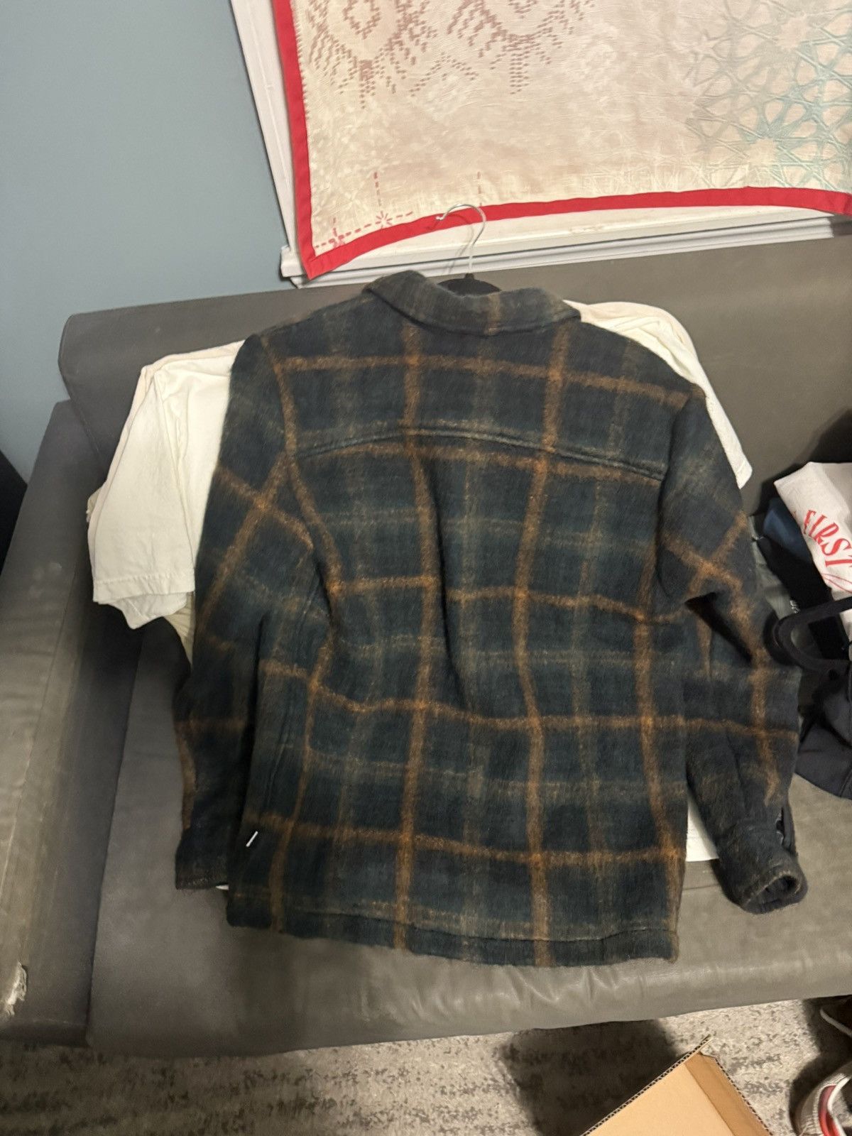 Wax London Teal And Orange Drawn Check Italian Wool Overshirt Size US S / EU 44-46 / 1 - 3 Thumbnail