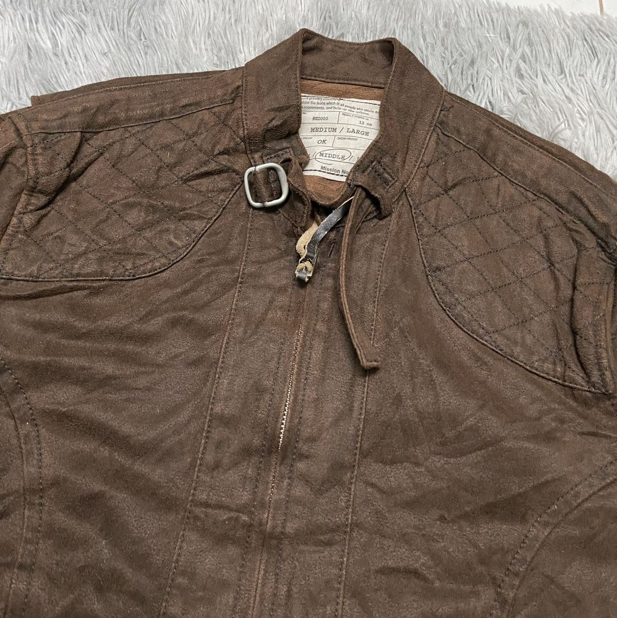 Edwin × Japanese Brand 90s EDWIN BIKERS JACKET RARE DESIGN NICELY FADED Size US M / EU 48-50 / 2 - 7 Thumbnail