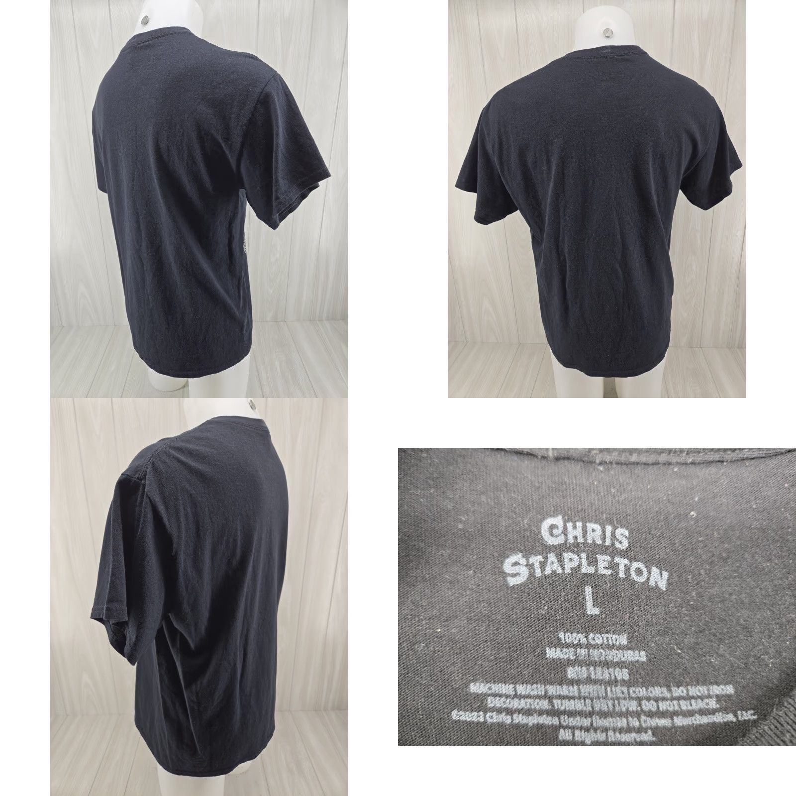 Vintage Chris Stapleton Tennessee Whiskey Traveller Country Tee Large Concert Souvenir T-Shirt Men Black Short Sleeve Crew Neck Graphic Print/Logo Vintage No Size US L / EU 52-54 / 3 - 8 Thumbnail