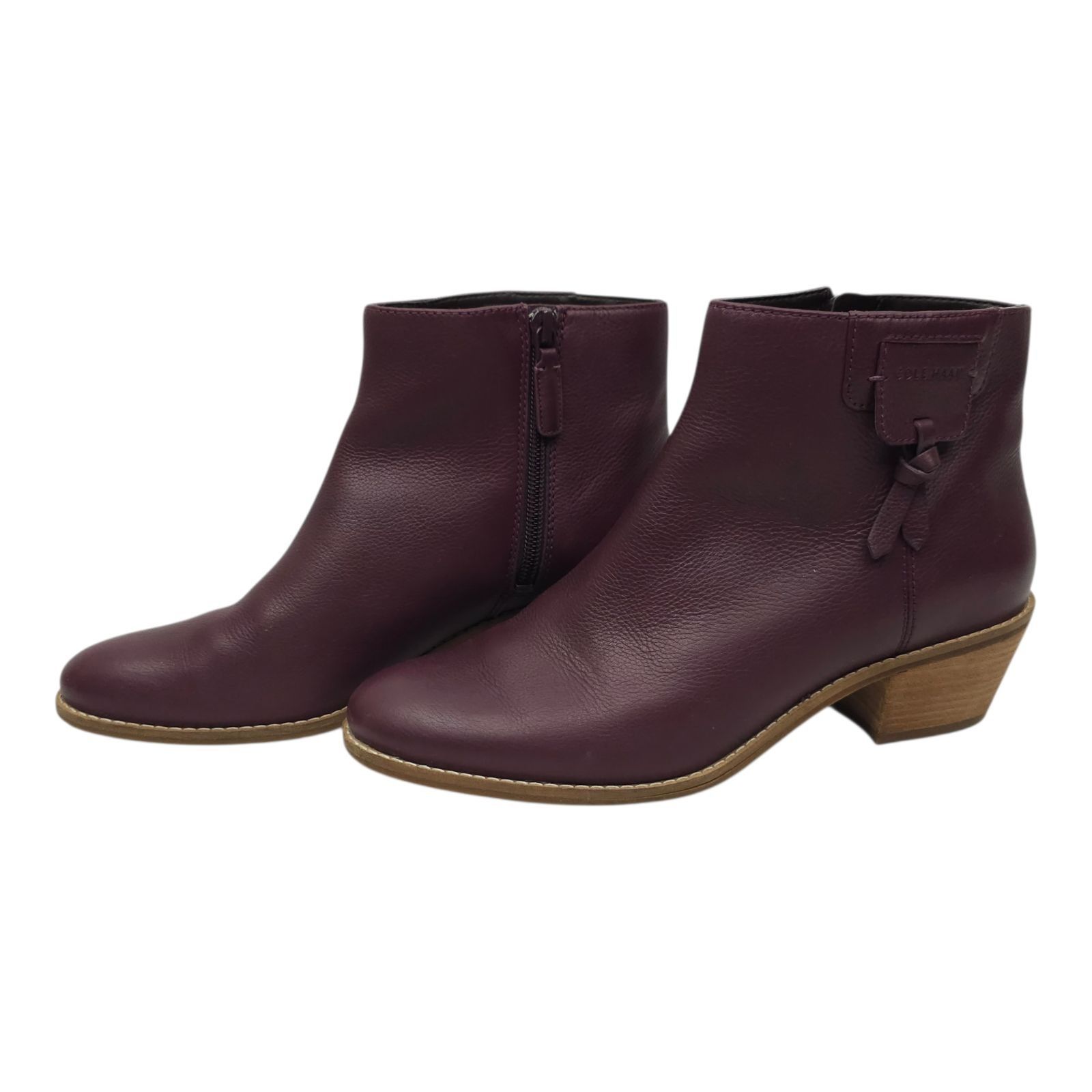 Cole Haan Cole Haan Joanna Bootie Size 8 Wine Leather Burgundy Size US 8 / IT 38 - 1 Thumbnail