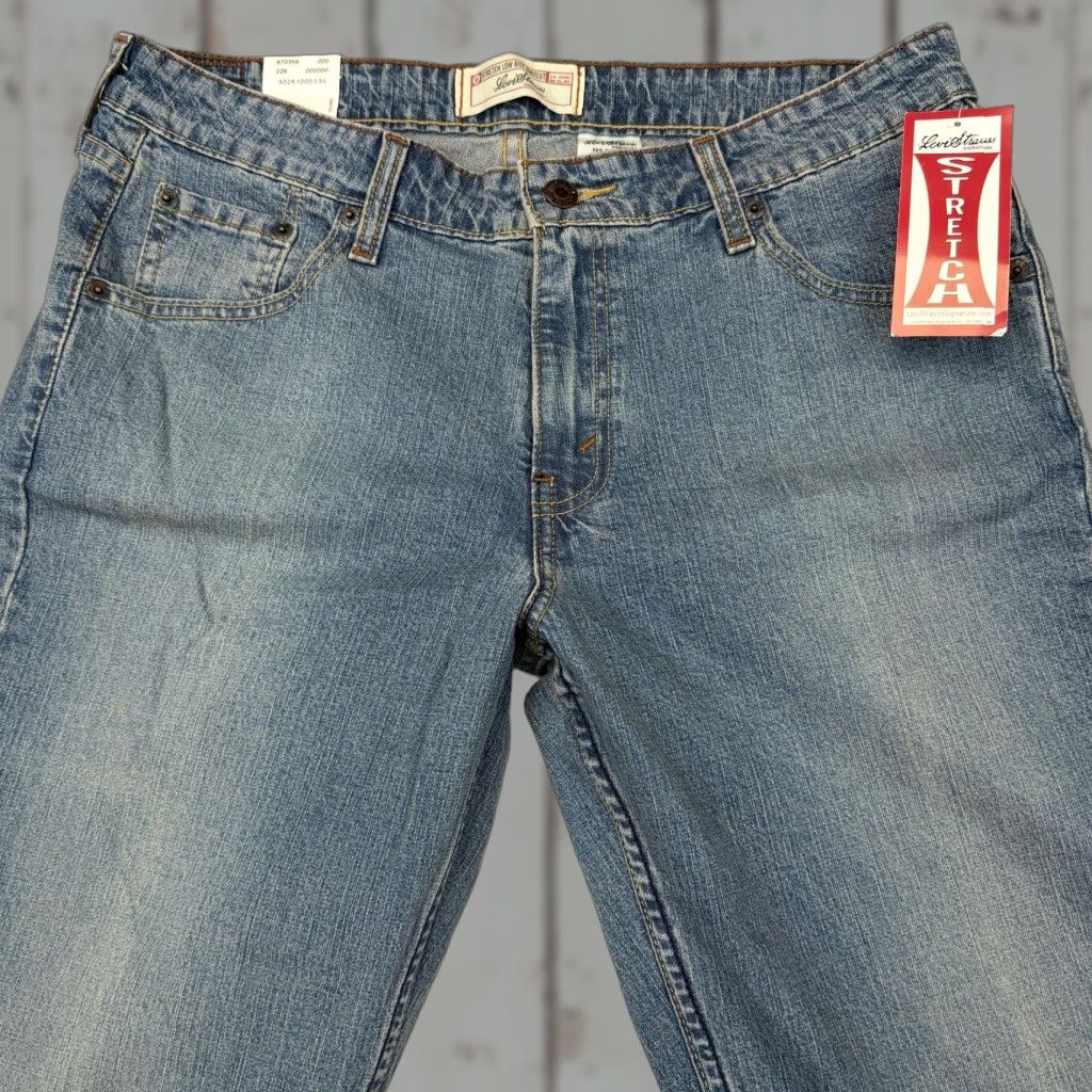 Vintage Levi Strauss Signature Jeans Womens 12 Blue Slim Bootcut Stretch 34x32 NWT Size 34" / US 12 / IT 48 - 1 Thumbnail