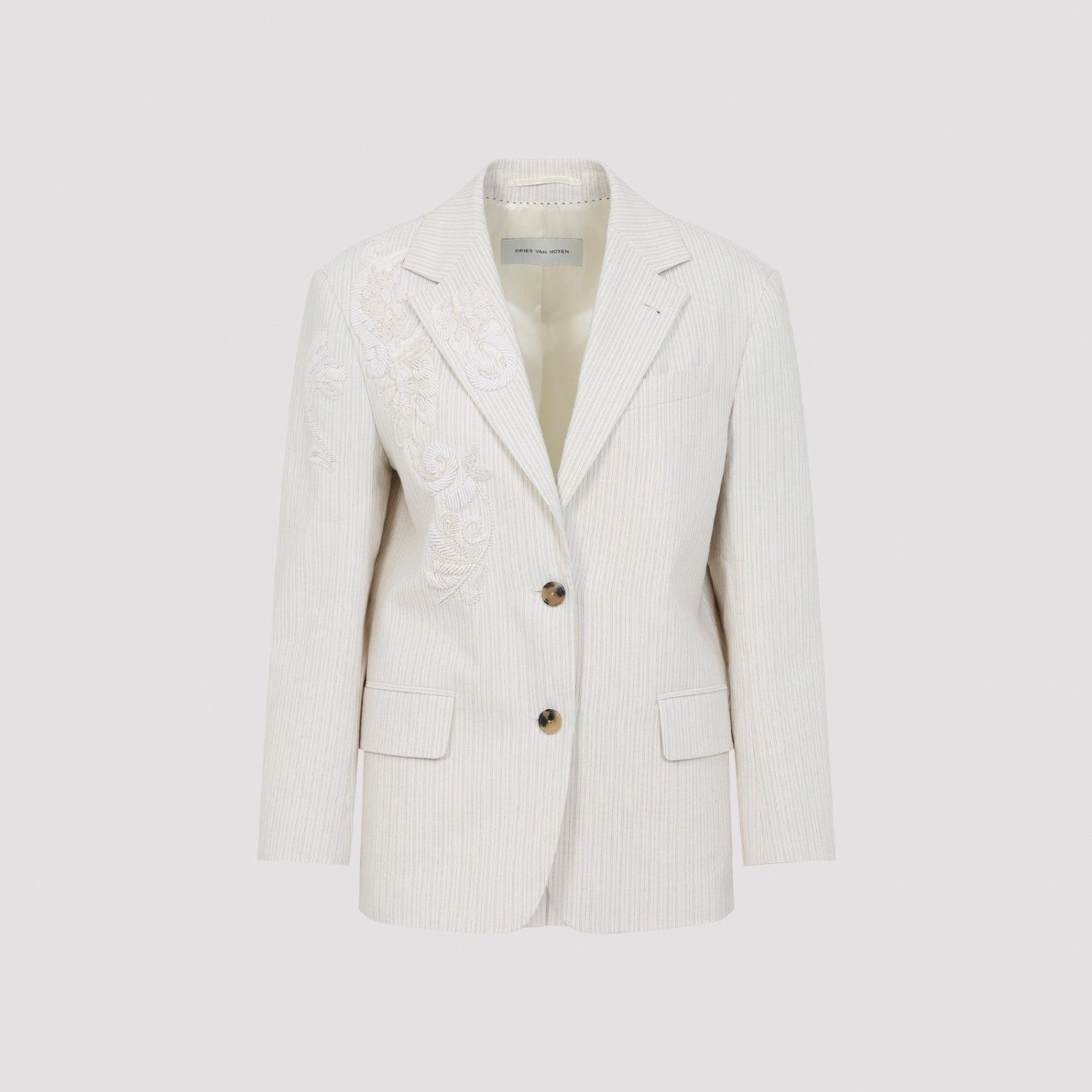 Dries Van Noten DRIES VAN NOTEN Tailored Blazer Ecru Jacket New & Authentic Size M / US 6-8 / IT 42-44 - 1 Thumbnail