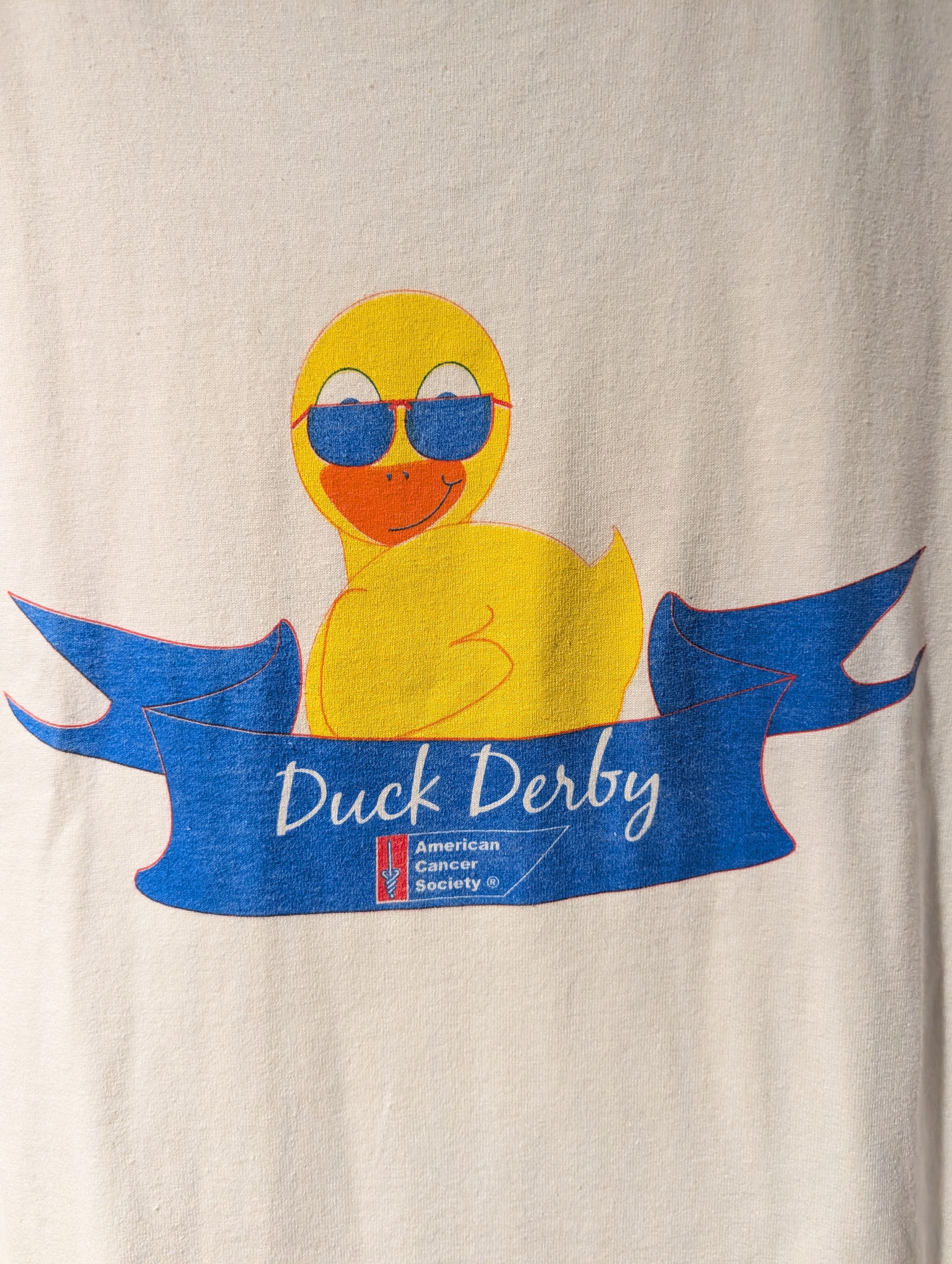 Fruit Of The Loom Vintage 90s Duck Derby American Cancer Society T-Shirt Size US XL / EU 56 / 4 - 2 Thumbnail