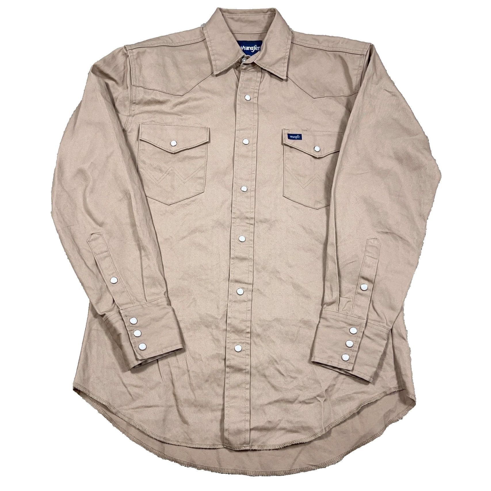 Wrangler Wrangler Denim Shirt Men M Brown Pearl Snap Western Cowboy Cut Ranch Rodeo Button-Up Long Sleeve Solid Brown Mens Regular Western Theme"} Size US M / EU 48-50 / 2 - 2 Thumbnail