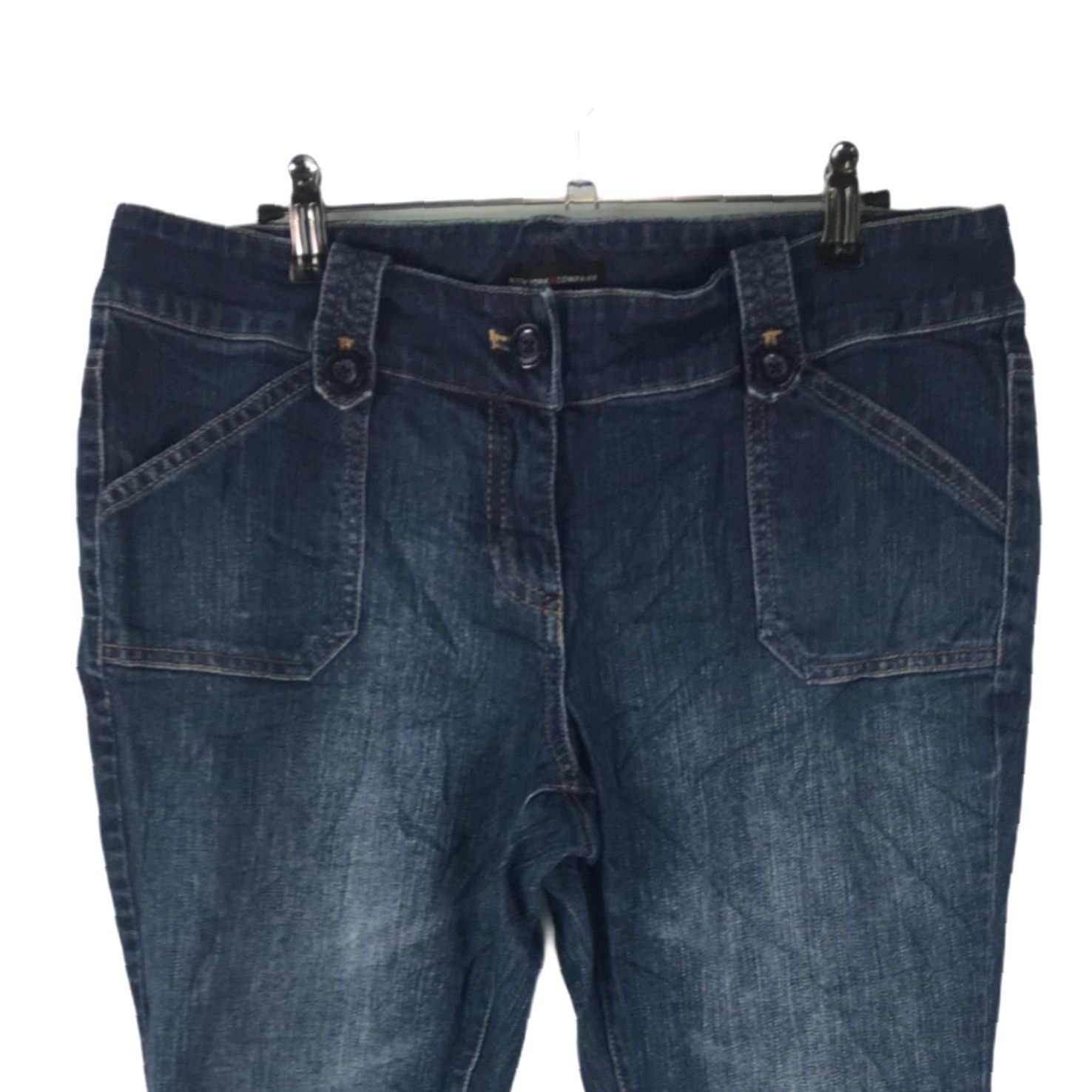 Vintage New York & Company Womens Mid Rise Bootcut Denim Blue Jeans Size 12 Petite Size 34" / US 12 / IT 48 - 3 Thumbnail