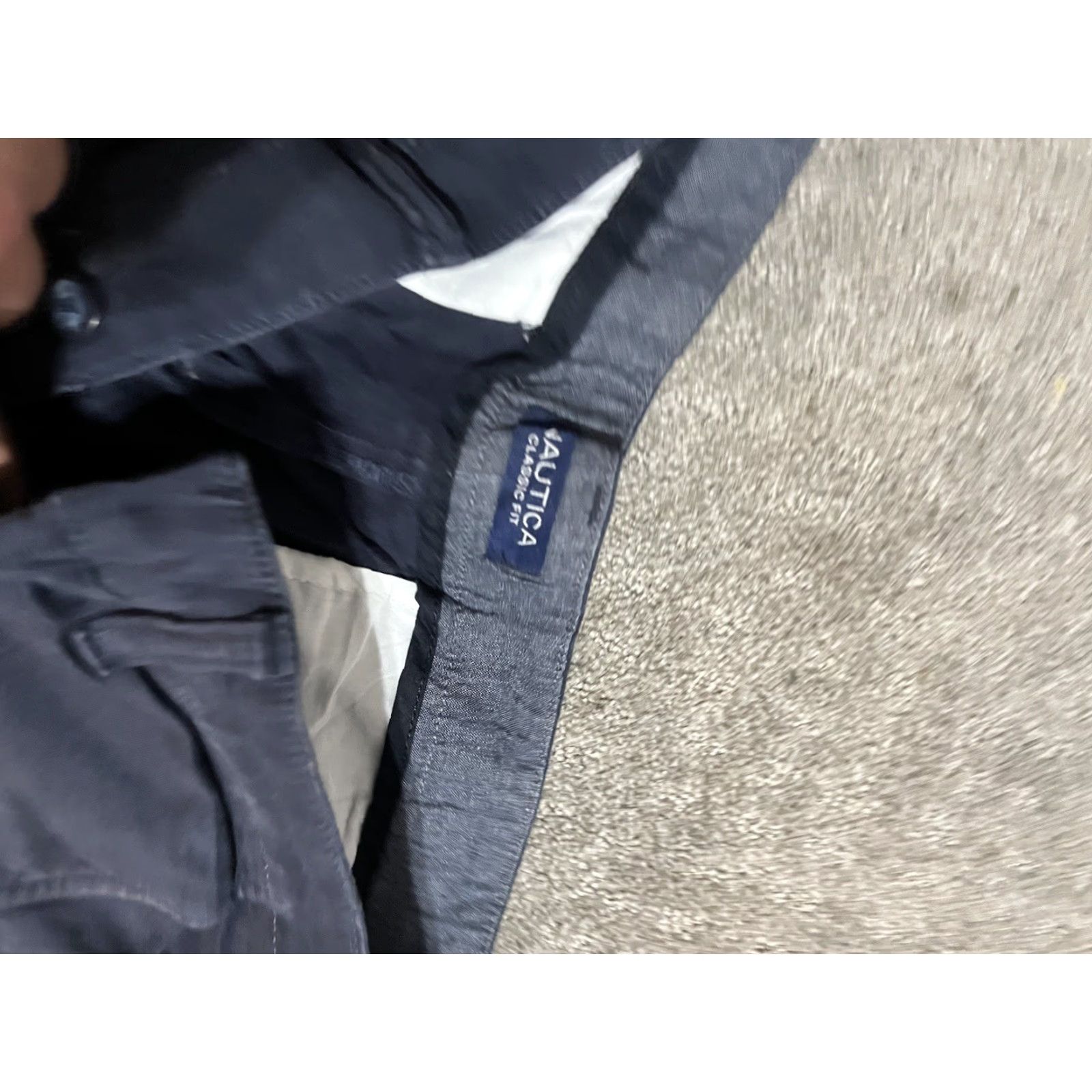 Nautica Nautica Chino Shorts Men Classic Fit Blue Cotton 32W 32 Inseam 8" Casual Belt Loops Vintage? No Size US 32 / EU 48 - 3 Thumbnail