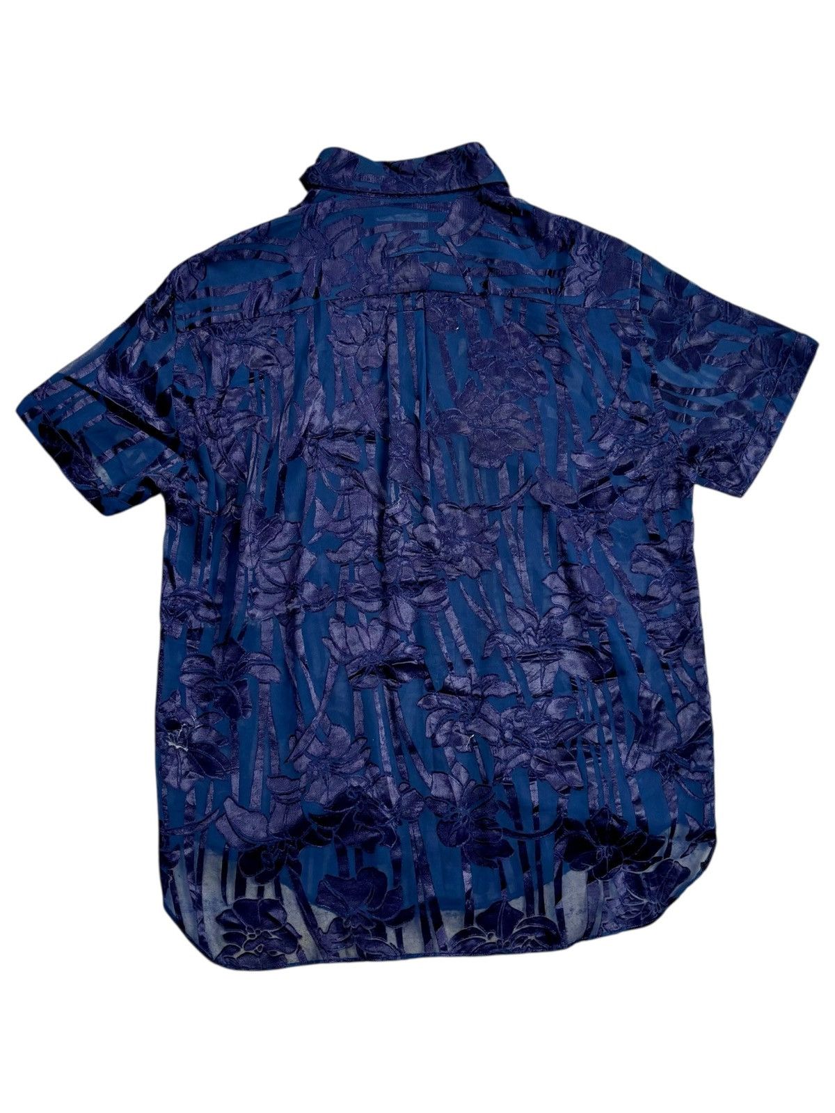 Bajra Archive Bajra - Jacquard Floral Mesh Button Shirt Size US M / EU 48-50 / 2 - 2 Thumbnail