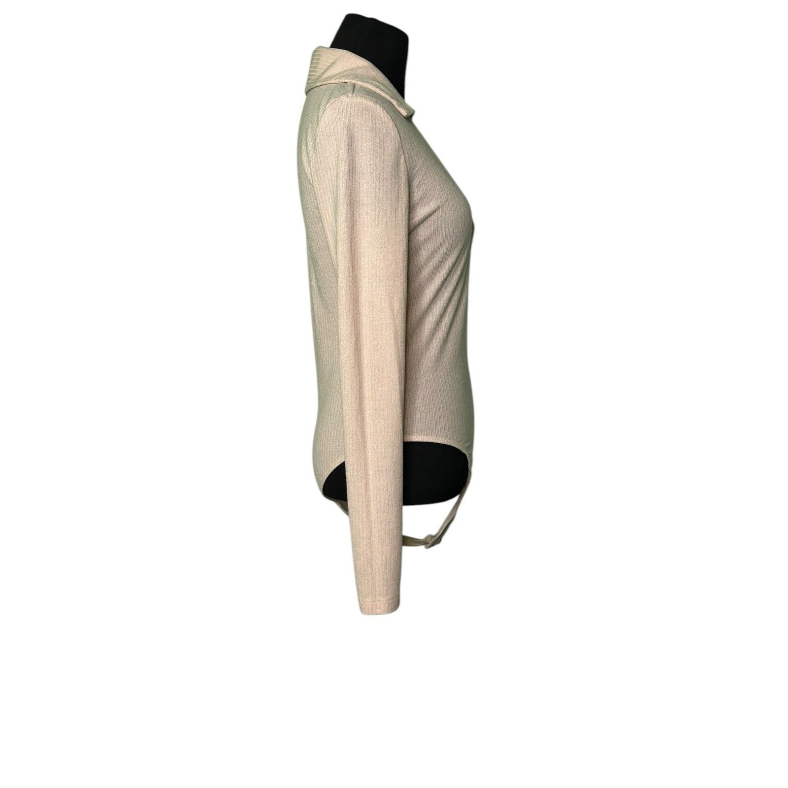 Shein Shein beige long sleeves knit bodysuit size Small Size S / US 4 / IT 40 - 17 Thumbnail