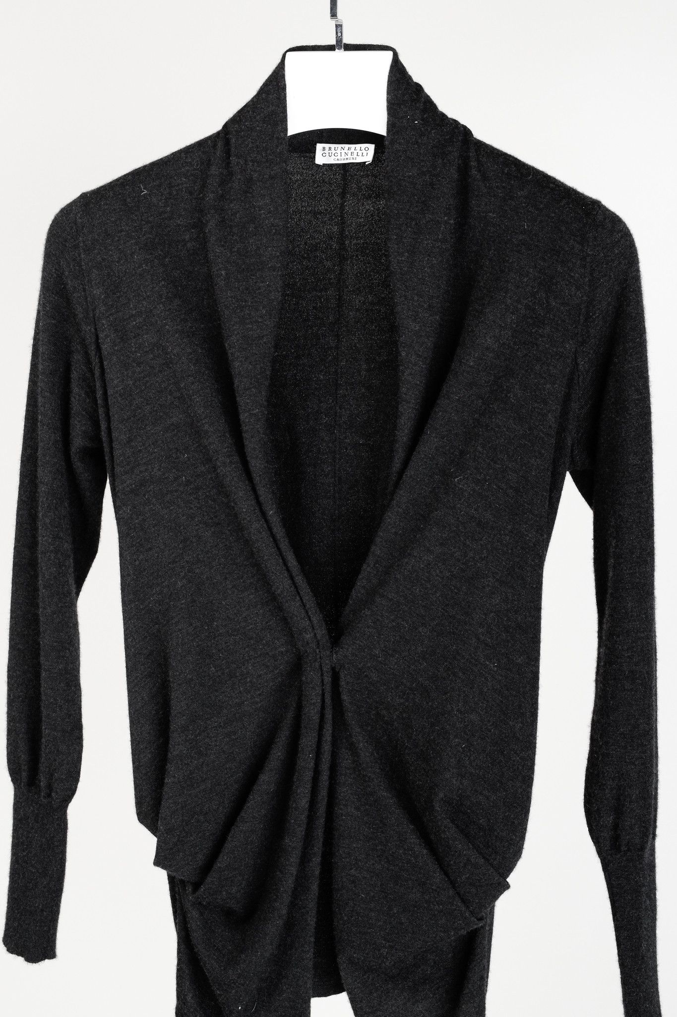 Brunello Cucinelli Brunello Cucinelli Charcoal Grey Cashmere Cardigan Size S / US 4 / IT 40 - 3 Thumbnail