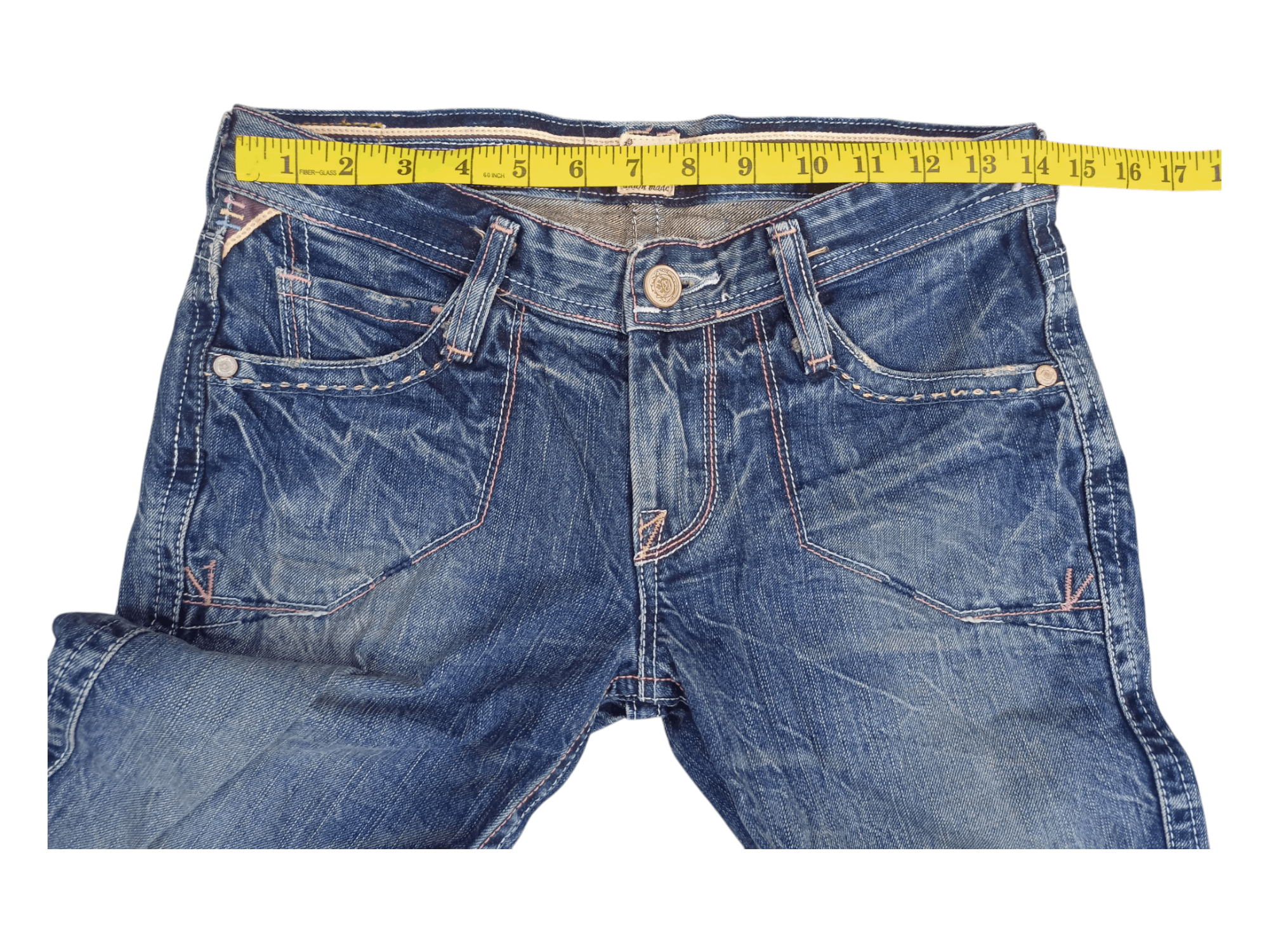 Japanese Brand Vintage Brappers Union Made Low Rise Flare Jeans Size 27" / US 4 / IT 40 - 14 Thumbnail