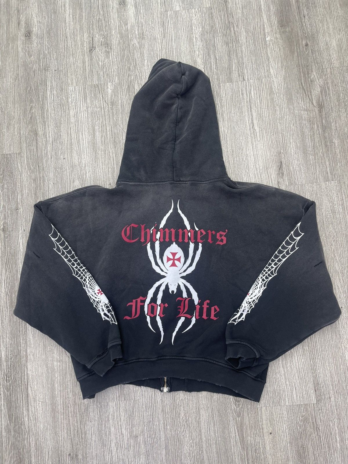 HMDD HMDD black widow zip up hoodie (black/red) Size US S / EU 44-46 / 1 - 2 Thumbnail