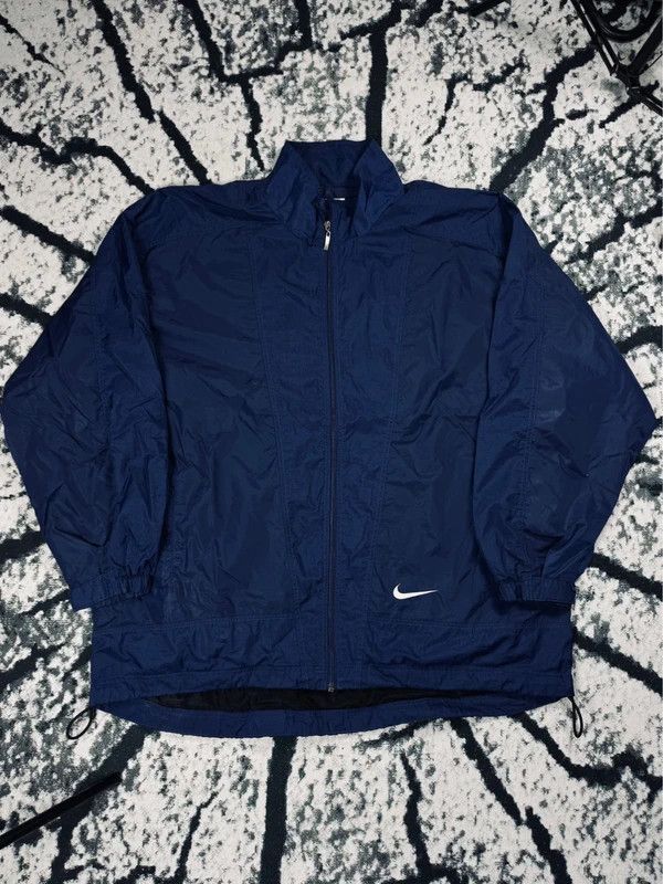 Nike Vintage Nike 90s Lightweight Jacket Navy Blue Swoosh XL Size US XL / EU 56 / 4 - 1 Thumbnail