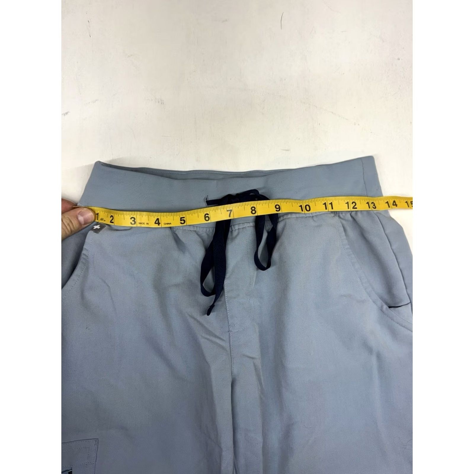 Vintage FIGS Zamora Jogger Scrub Pants Womens XS Gray Blue Pull On Elastic Waist Size 26" / US 2 / IT 38 - 4 Thumbnail