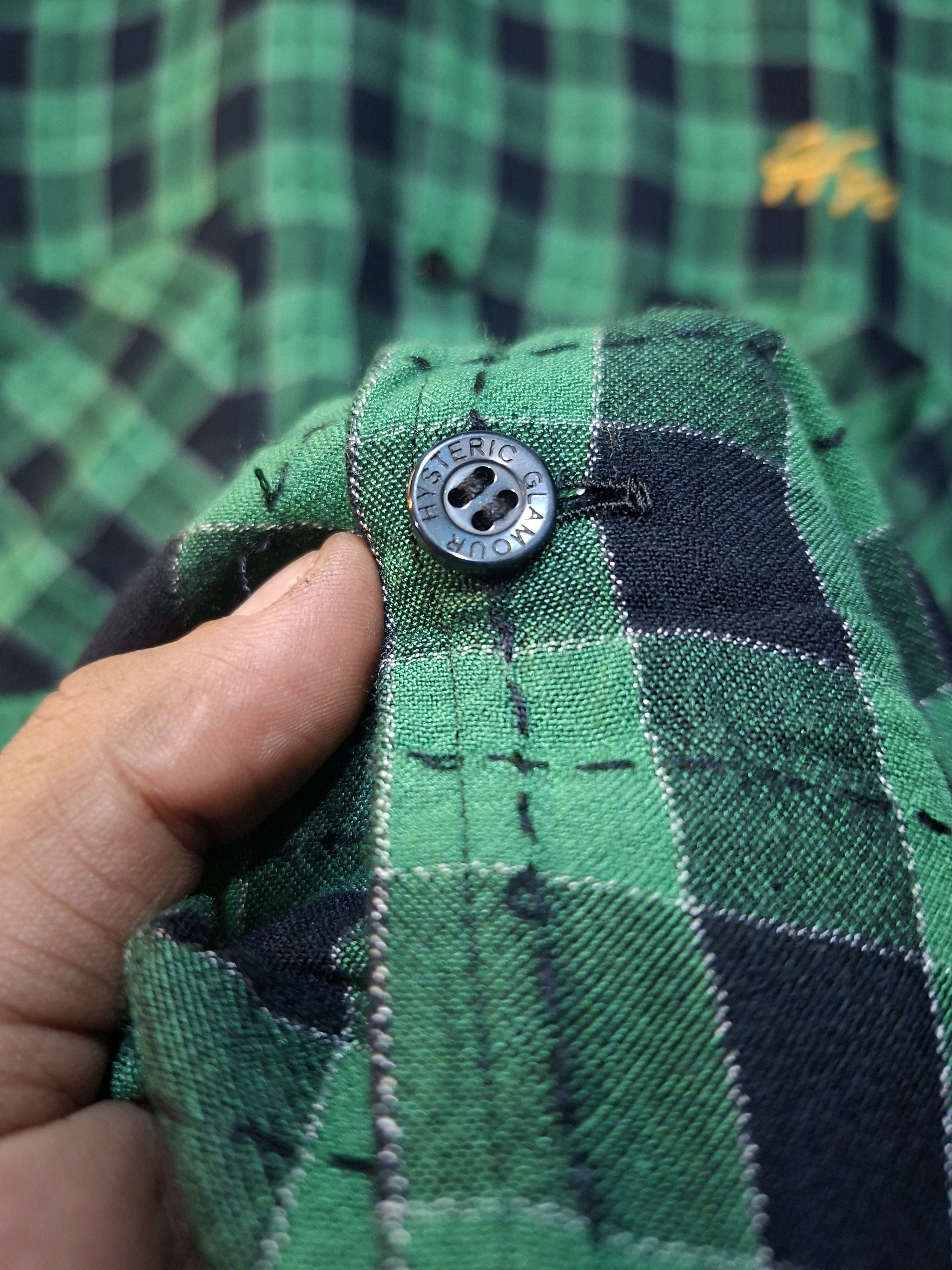 Hysteric Glamour HYSTERIC GLAMOUR KINKY PLAID CHECKERED BUTTON UP SHIRT Size US L / EU 52-54 / 3 - 7 Thumbnail