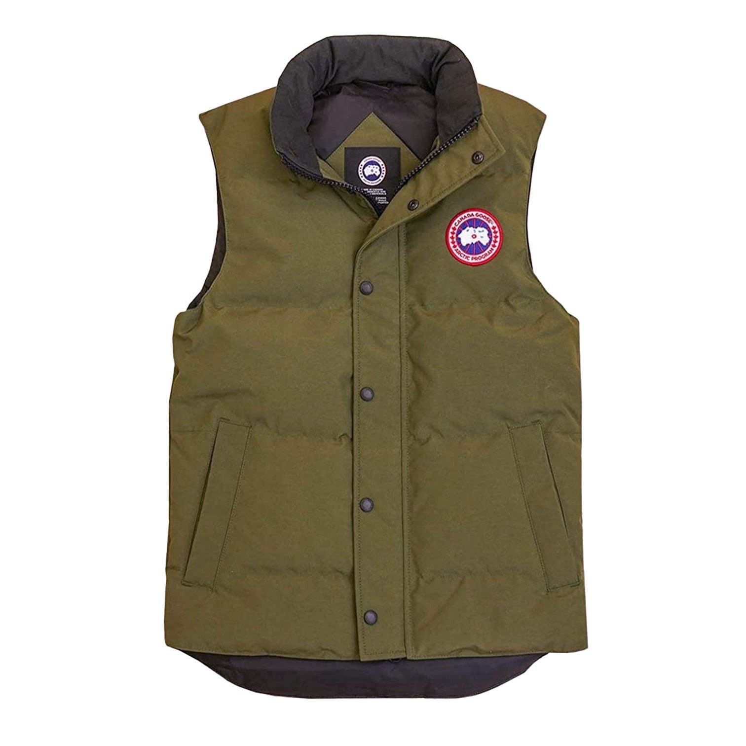 image of Canada Goose Garson Down Vest in Khaki, Men's (Size XS)
