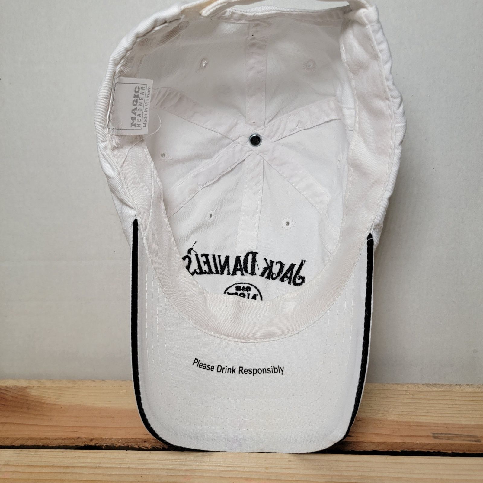 Other Jack Daniels Adjustable White Ball Cap by Magic Headwear Size ONE SIZE - 7 Thumbnail