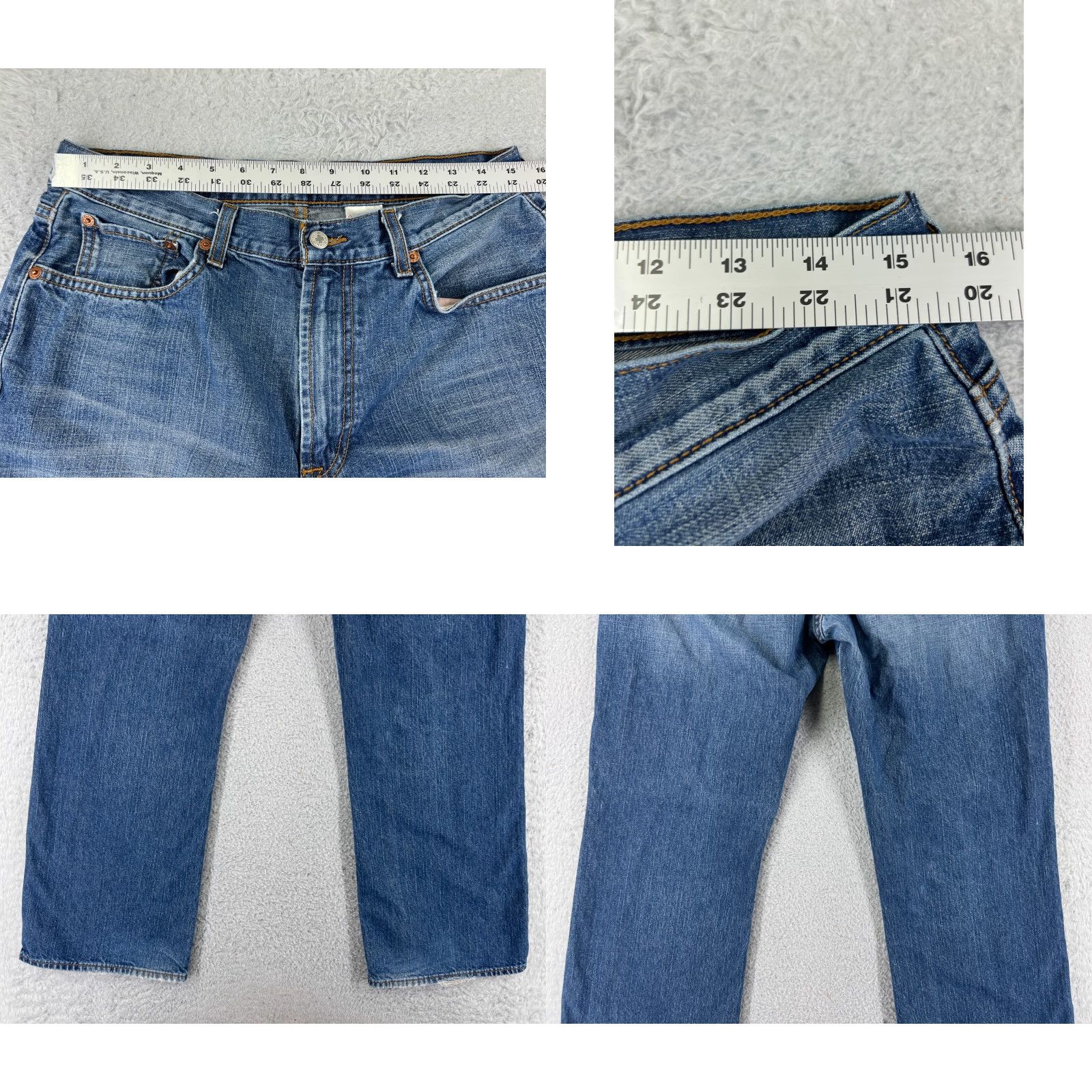 Lucky Brand Lucky Brand Jeans Mens 32 Blue Denim Classic Fit Straight Rivington Cotton Shirt Jeans? Size US 32 / EU 48 - 9 Thumbnail