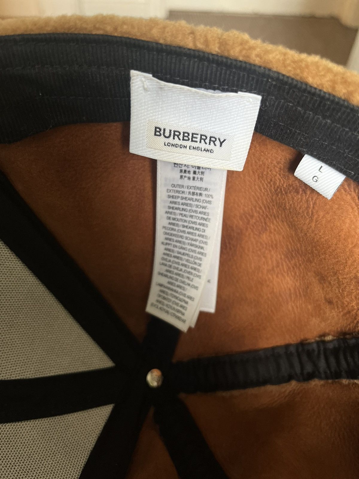 Burberry Burberry Monogram brown Shearling baseball cap Size ONE SIZE - 7 Thumbnail