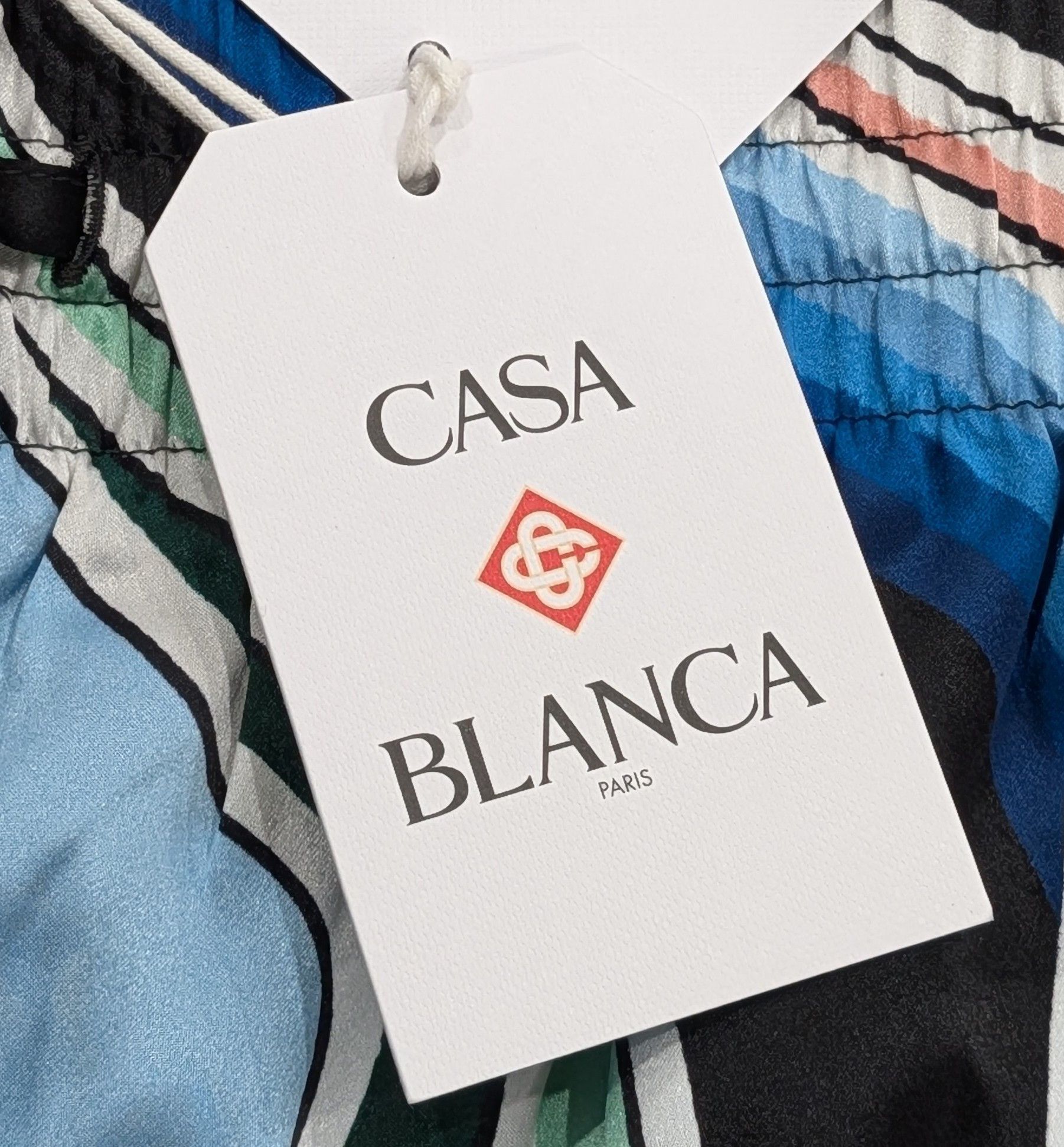 Casablanca Casablanca Multi-Stripe Silk Shorts Graphic Mountain Medium Size US 32 / EU 48 - 8 Thumbnail