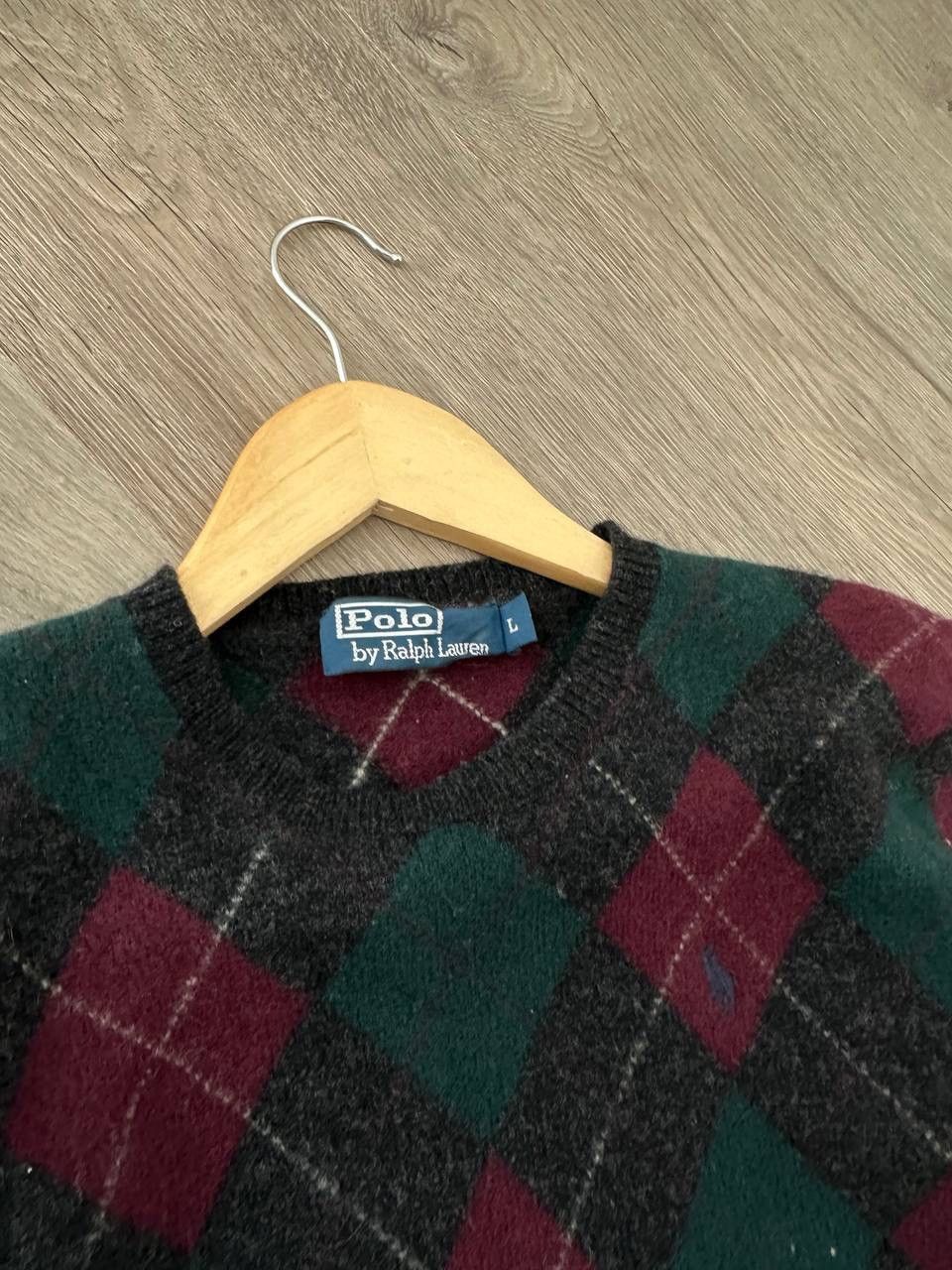Polo Ralph Lauren × Vintage Vintage Polo Ralph Lauren Diamond W’s Sweater Lana Wool Size L / US 10 / IT 46 - 7 Thumbnail