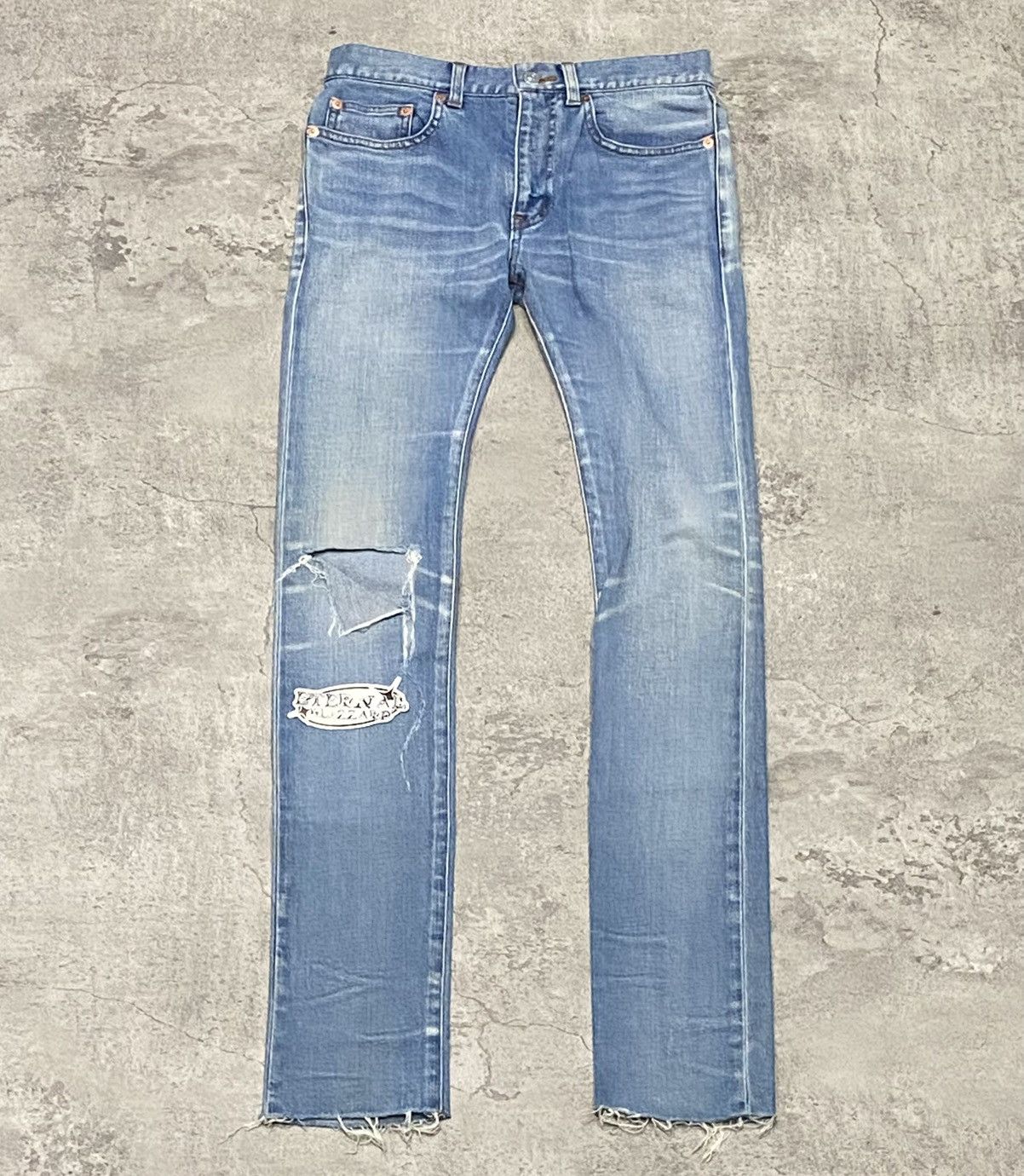 Balenciaga Balenciaga Distressed Denim Jeans Size 24" / US 00 / IT 34 - 1 Thumbnail