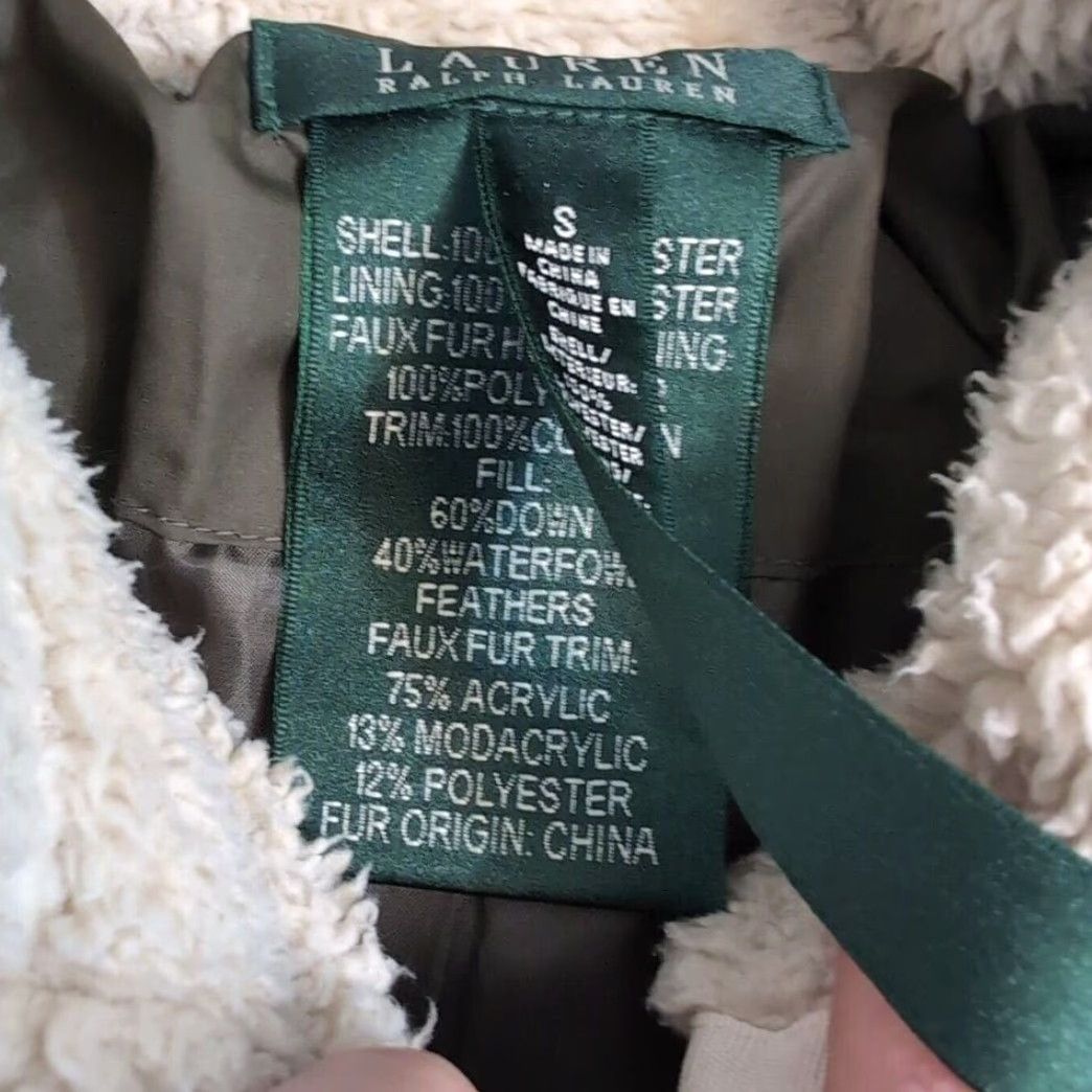 Ralph Lauren VTG Ralph Lauren LRL Puffer Down filled Green Parka Jacket Pockets Logo Fur Coat Women S Green Puffer Jacket Womens Lvrl? Size S / US 4 / IT 40 - 6 Thumbnail