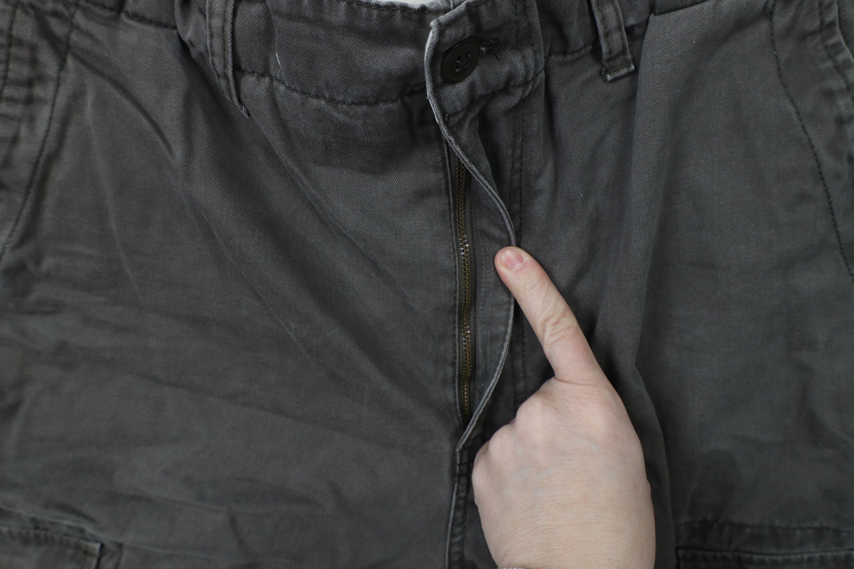 Chaps × Vintage Vintage Y2K Chaps Baggy Wide Leg Cargo Pants Gray Cotton Size US 36 / EU 52 - 8 Thumbnail