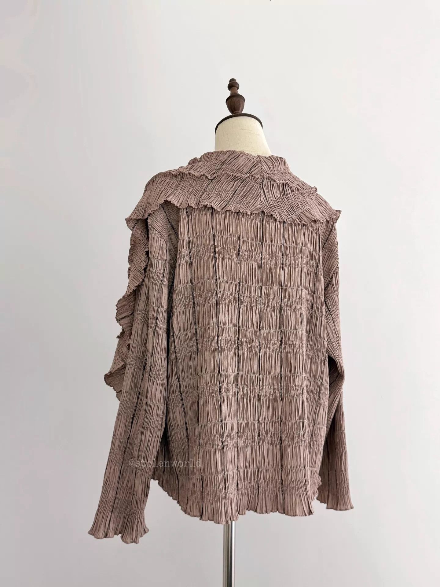 Issey Miyake Issey Miyake 1990SS Pleated Cardigan Gray-Pink Size 2 Size XS / US 0-2 / IT 36-38 - 7 Thumbnail