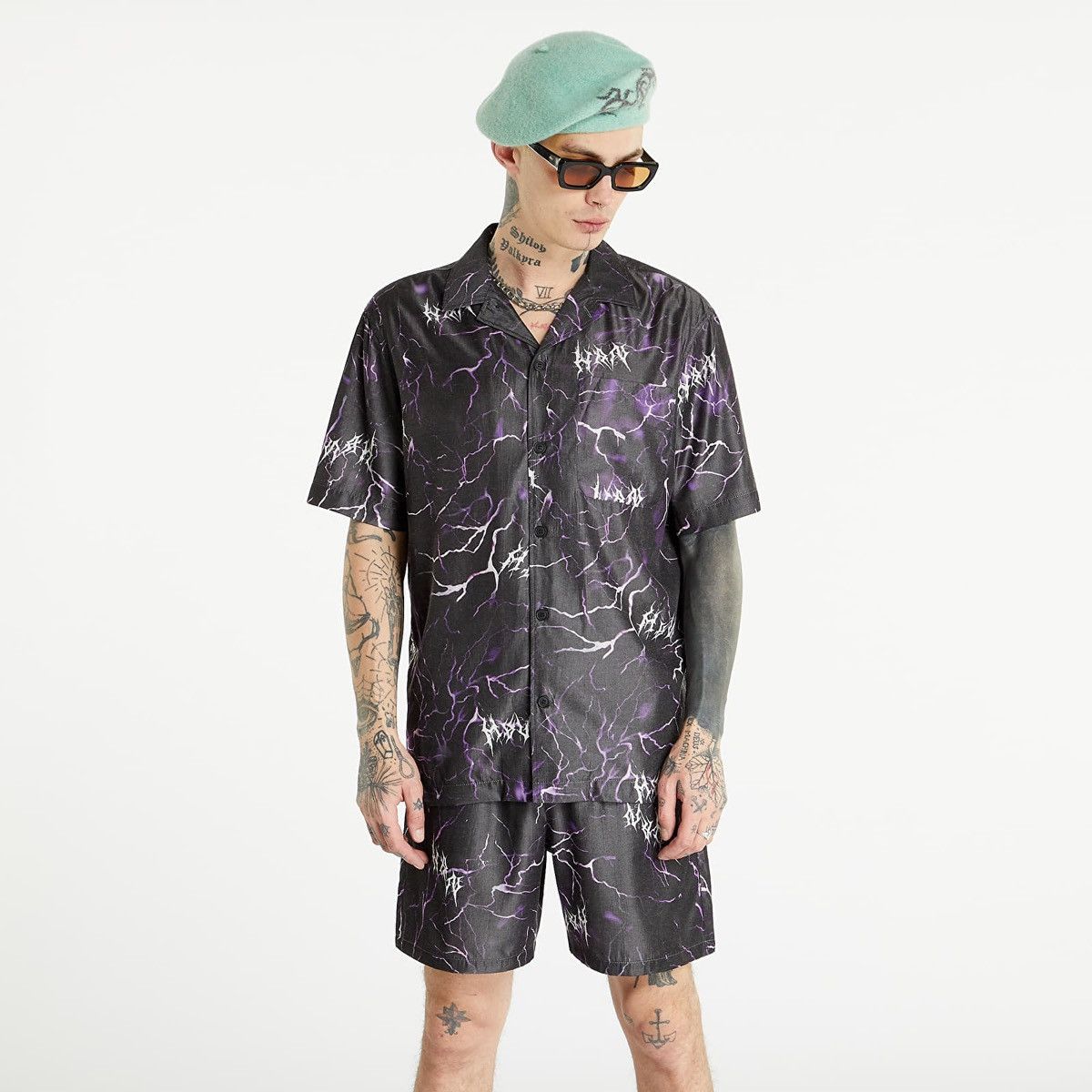 Han Kjobenhavn !DS! FW22 Han Kjobenhavn Purple Thunder Track Shorts Size US 34 / EU 50 - 2 Thumbnail