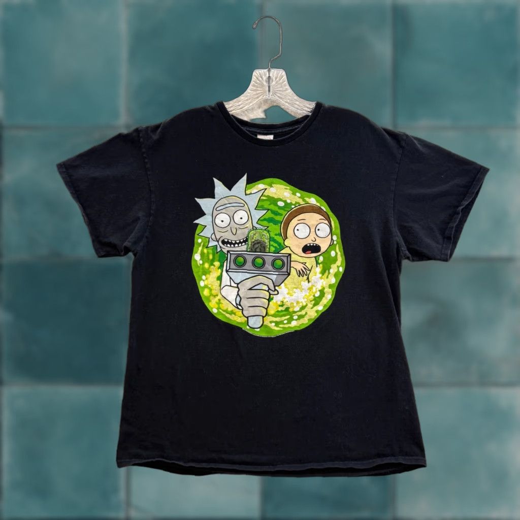 Delta Rick and Morty T-Shirt Large Black Graphic 100% Cotton Size US L / EU 52-54 / 3 - 1 Thumbnail
