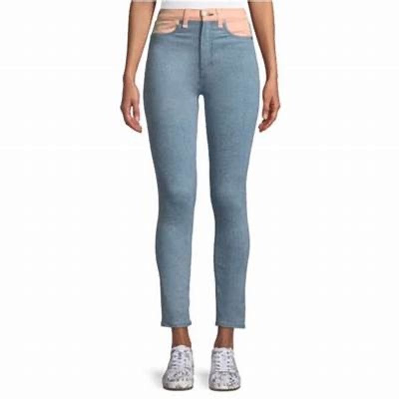 Rag & Bone Rag & Bone Nelly Prairi 18155 Pink Blue Cotton Jeans Size 27 Size 27" / US 4 / IT 40 - 1 Thumbnail
