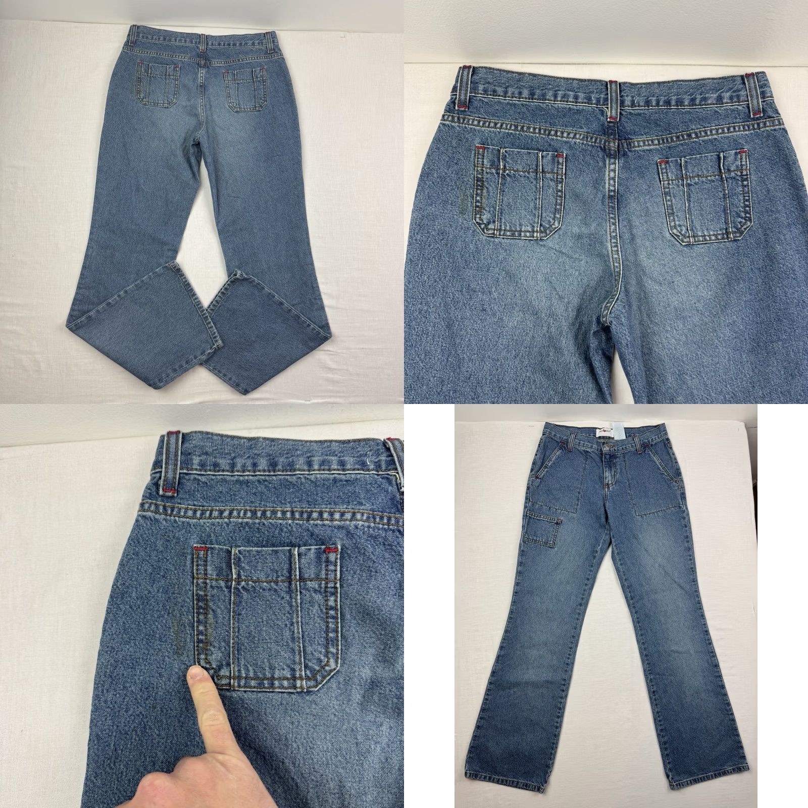 Vintage VINTAGE Vicky Jeans Womens 9 Bootcut Jeans Hipster Hippie Y2K 90s Low Rise Blue Size 30" / US 8 / IT 44 - 9 Thumbnail