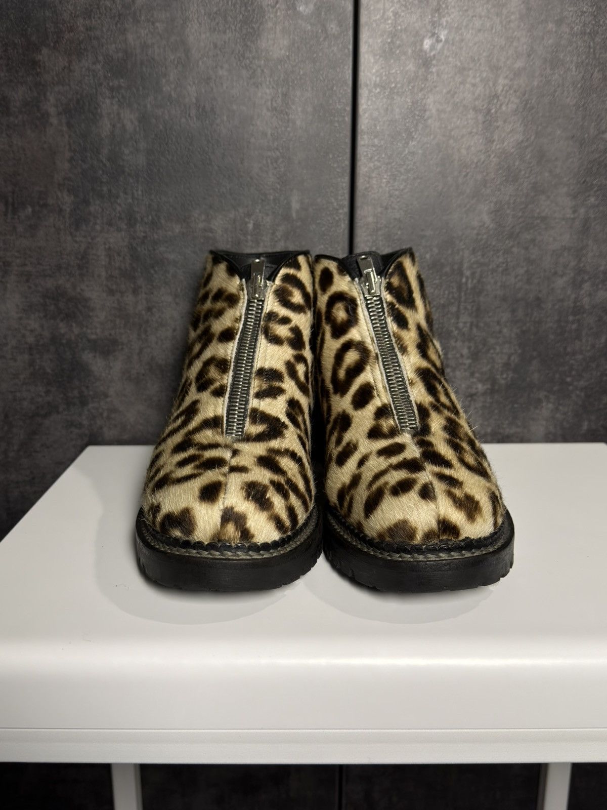 Vintage Sick Kandahar Pony Hair Fur Leopard Boots 424 Owens Yohji Size US 10 / IT 40 - 15 Thumbnail