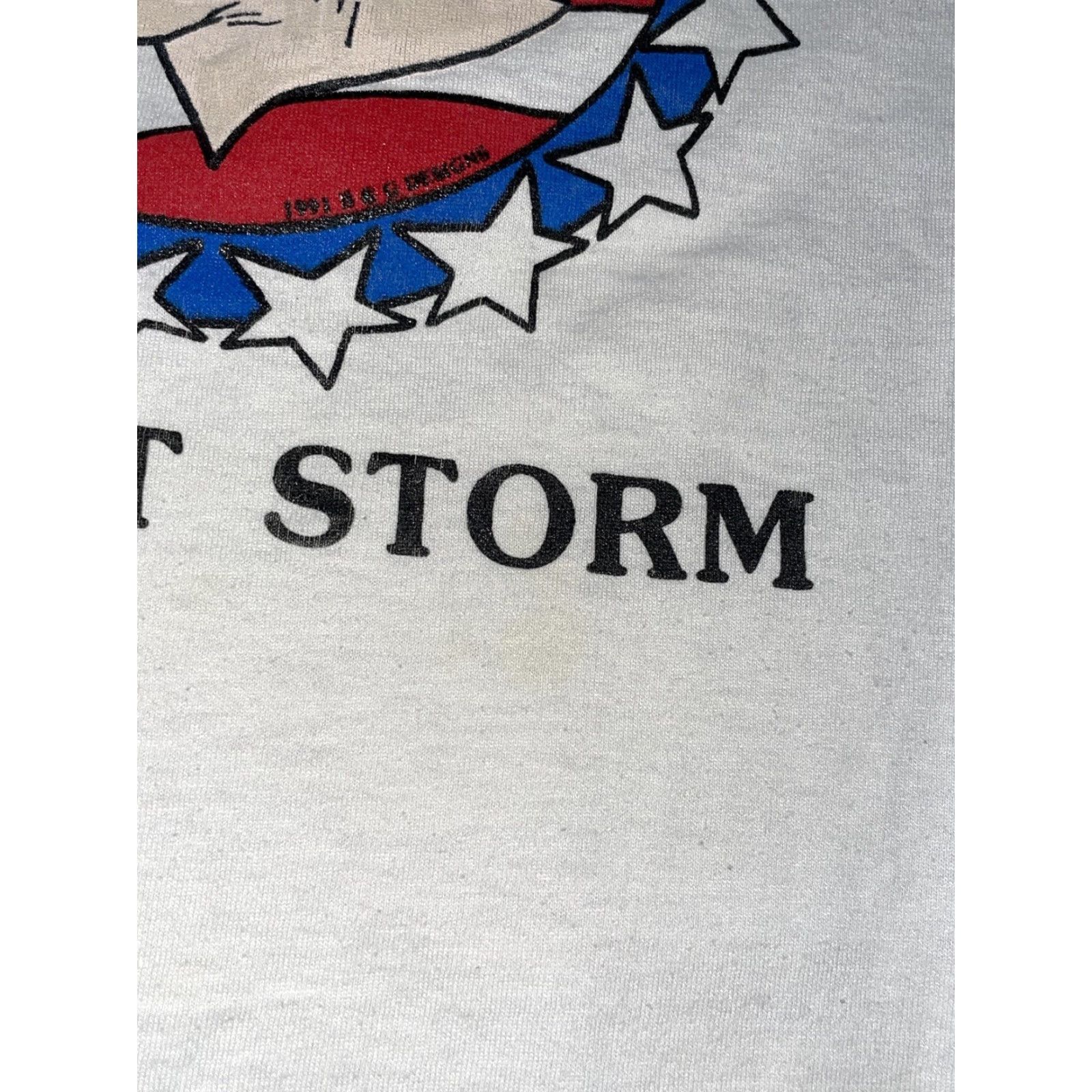 Vintage VINTAGE Screen Stars Desert Storm T-Shirt White XL Single Stitch Size US XL / EU 56 / 4 - 2 Thumbnail