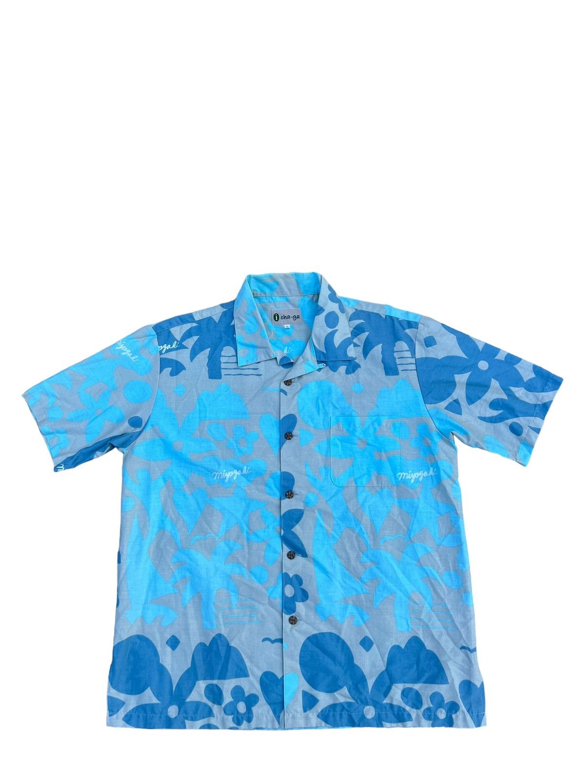 Vintage i cha-ga Made in Japan Hawaiian Camp Collar Shirt Size US L / EU 52-54 / 3 - 1 Thumbnail