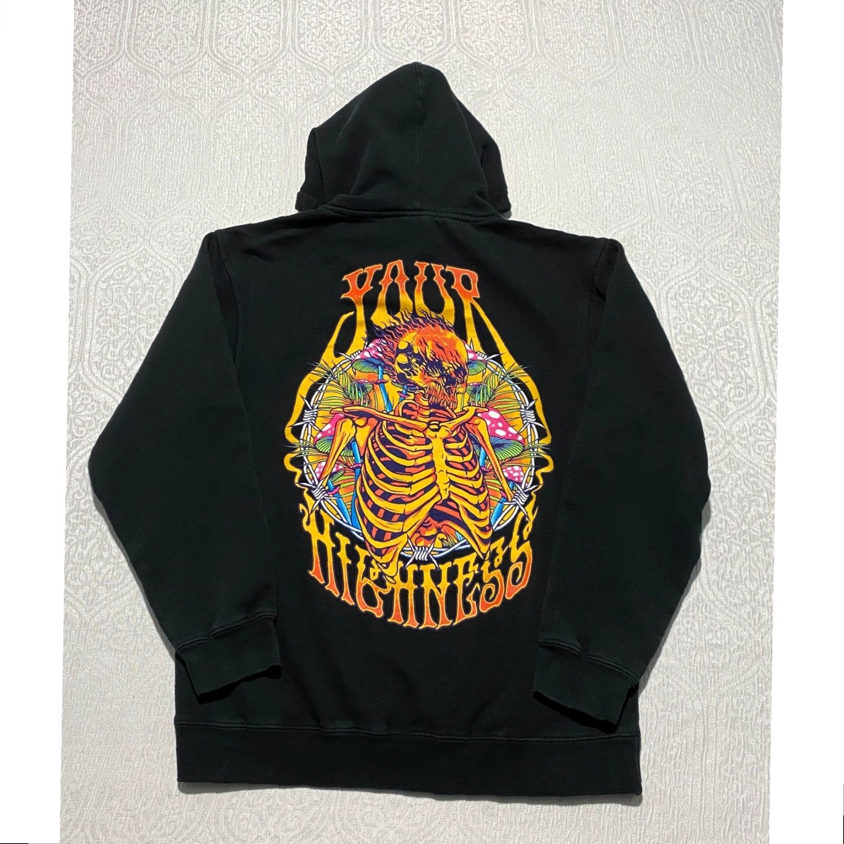 Vintage VINTAGE Your Highness Pullover Hoodie Black Graphic Print Hooded Pockets Long Sleeve Mall? Size US M / EU 48-50 / 2 - 2 Thumbnail