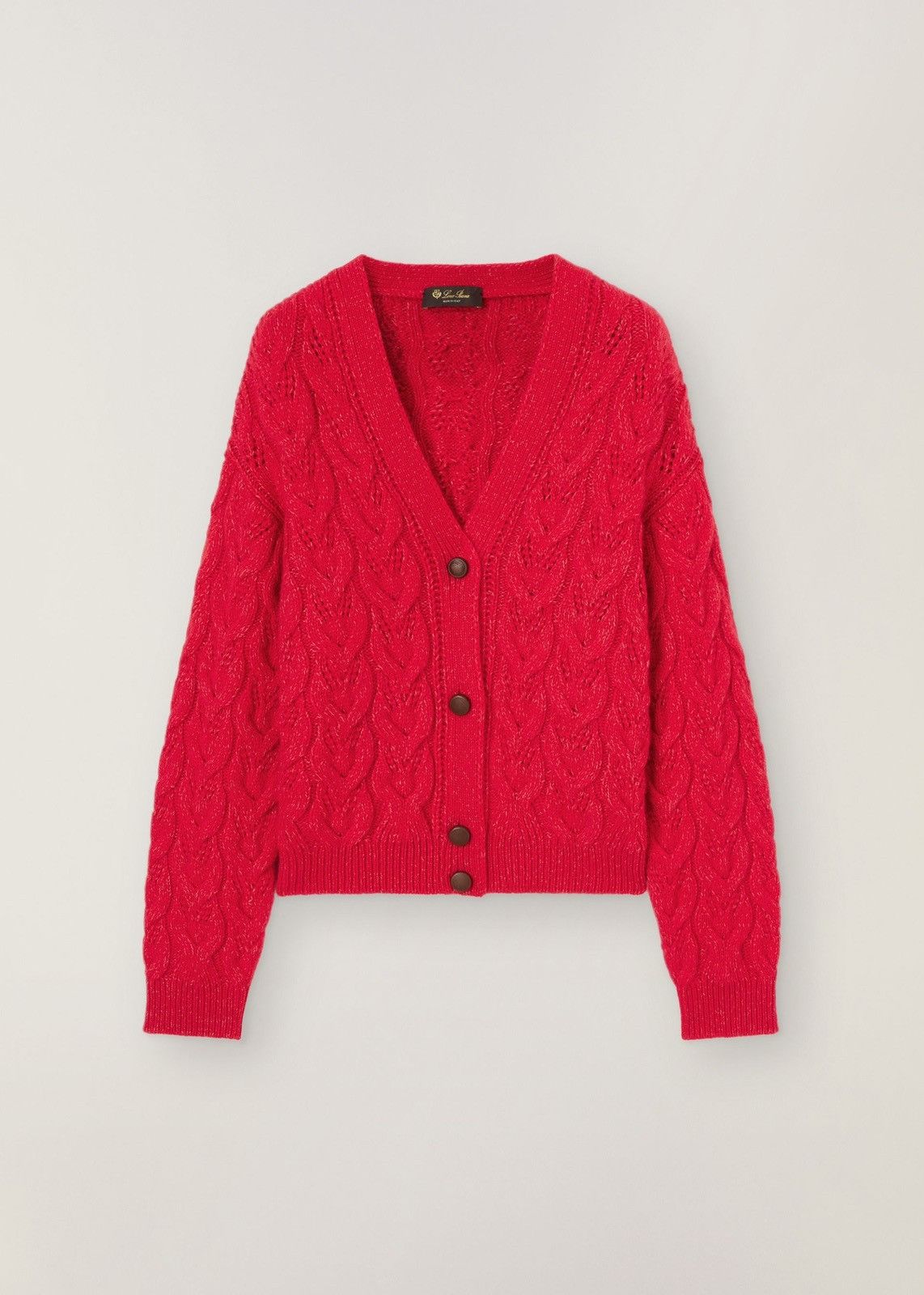 o1loc1c0224 Cashmere Cardigan in Red