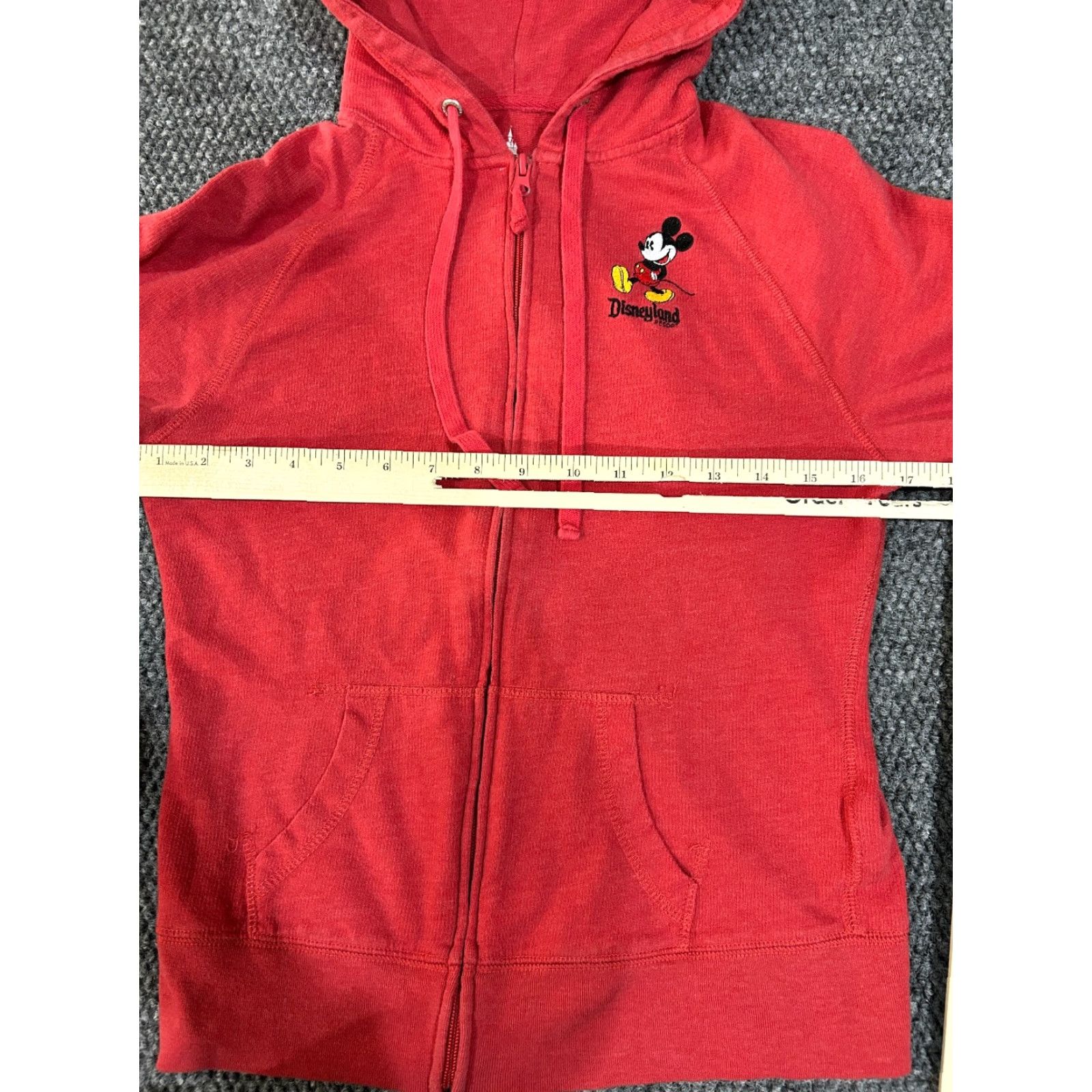 Disney Disney Mickey Mouse hoodie Womens Small S Hooded Embroidered Red Cotton Polyester Pullover Casual Size S / US 4 / IT 40 - 4 Thumbnail