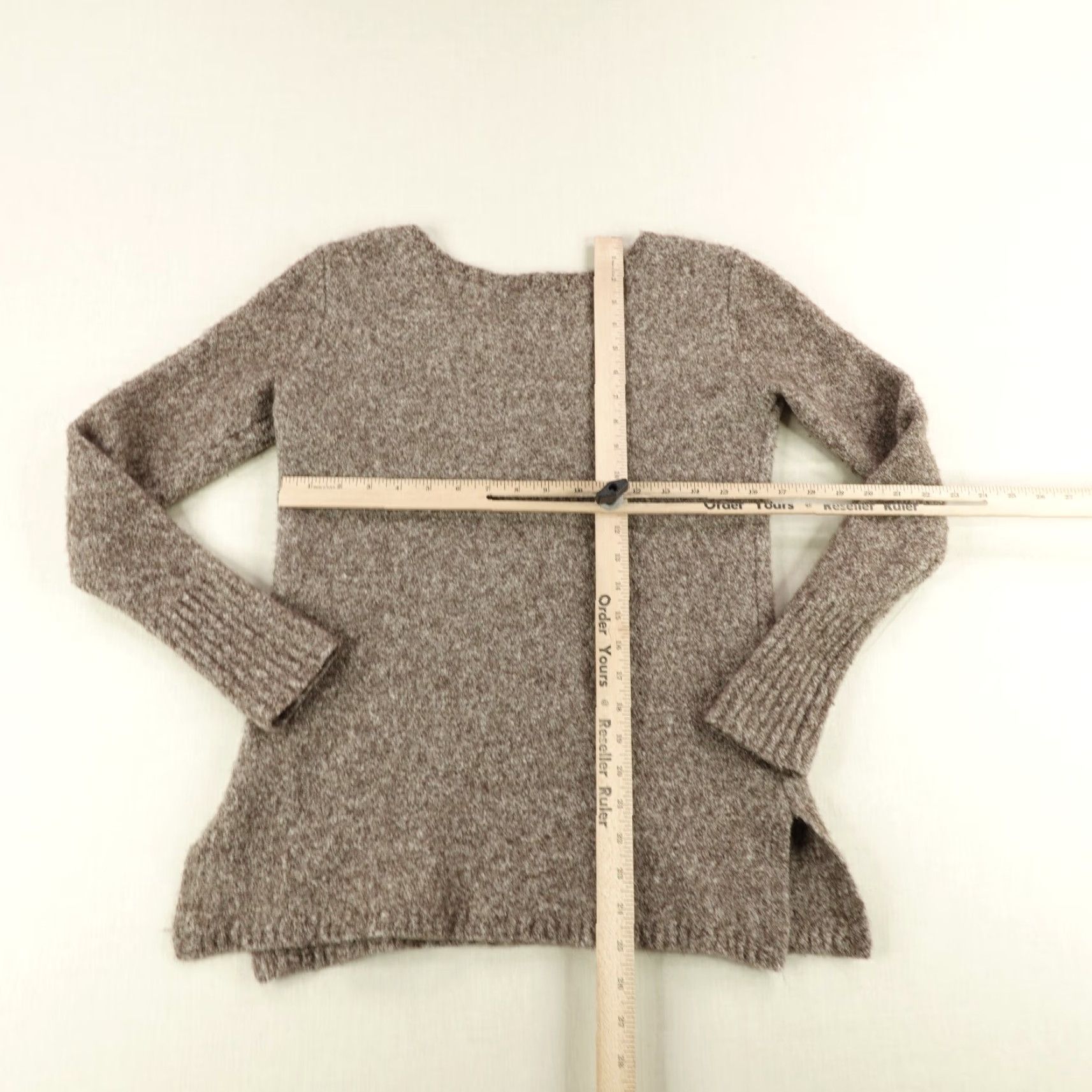 Athleta VINTAGE Athleta Sweater Shirt Women Medium Brown Knit Merino Wool Yak Hair Pullover 90s Theme Mens Womens Size M / US 6-8 / IT 42-44 - 5 Thumbnail