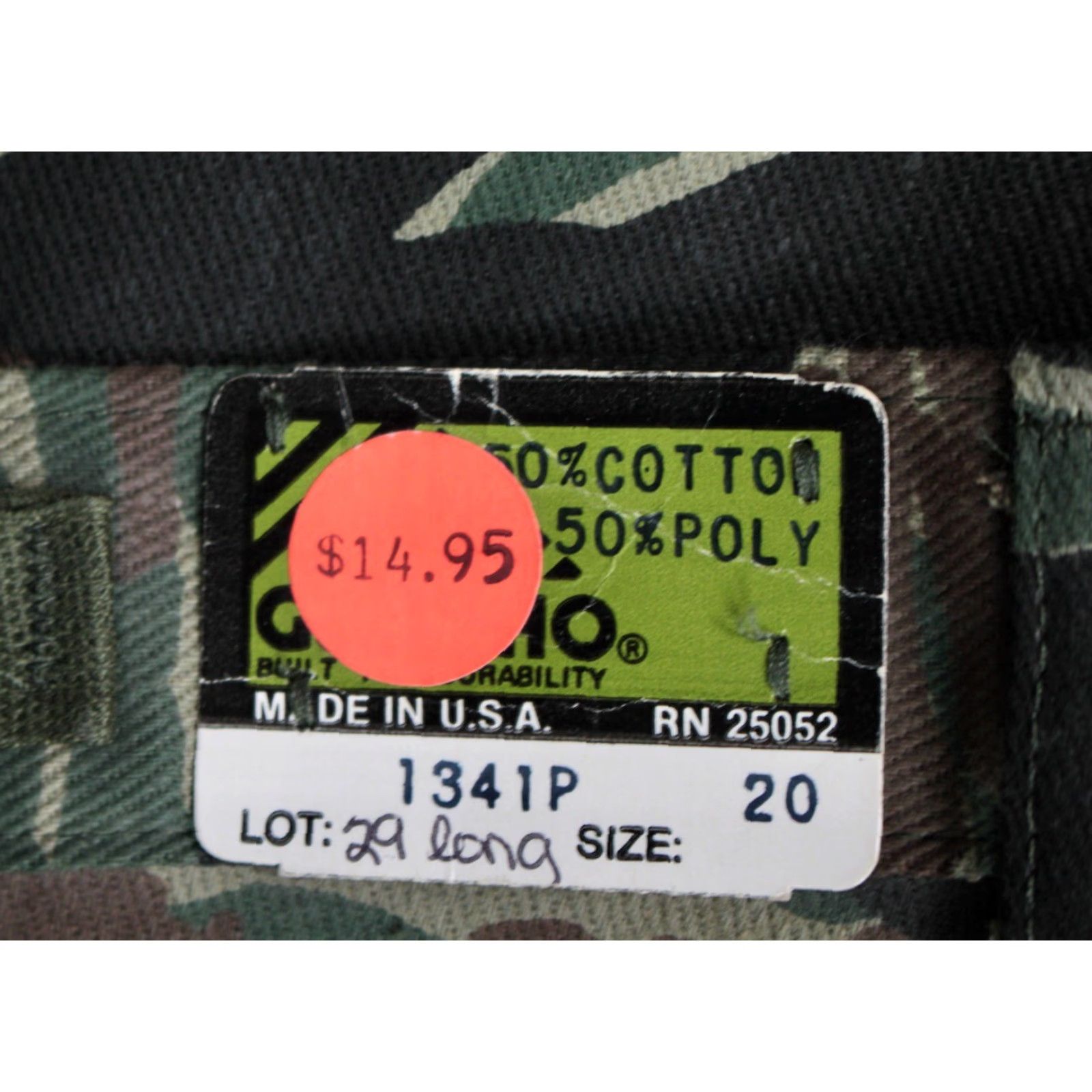 Vintage Men's VTG 80s NOS Gung Ho Tiger Stripe Camo Pants Sz 29.5x33 Long 1980s Size US 30 / EU 46 - 3 Thumbnail