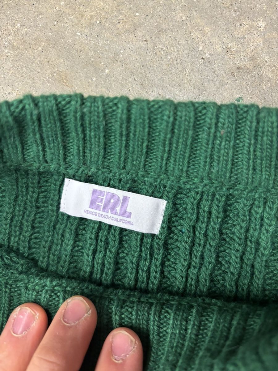 ERL ERL Green Striped Knit Sweater – Made in Italy 🇮🇹 Size US M / EU 48-50 / 2 - 5 Thumbnail