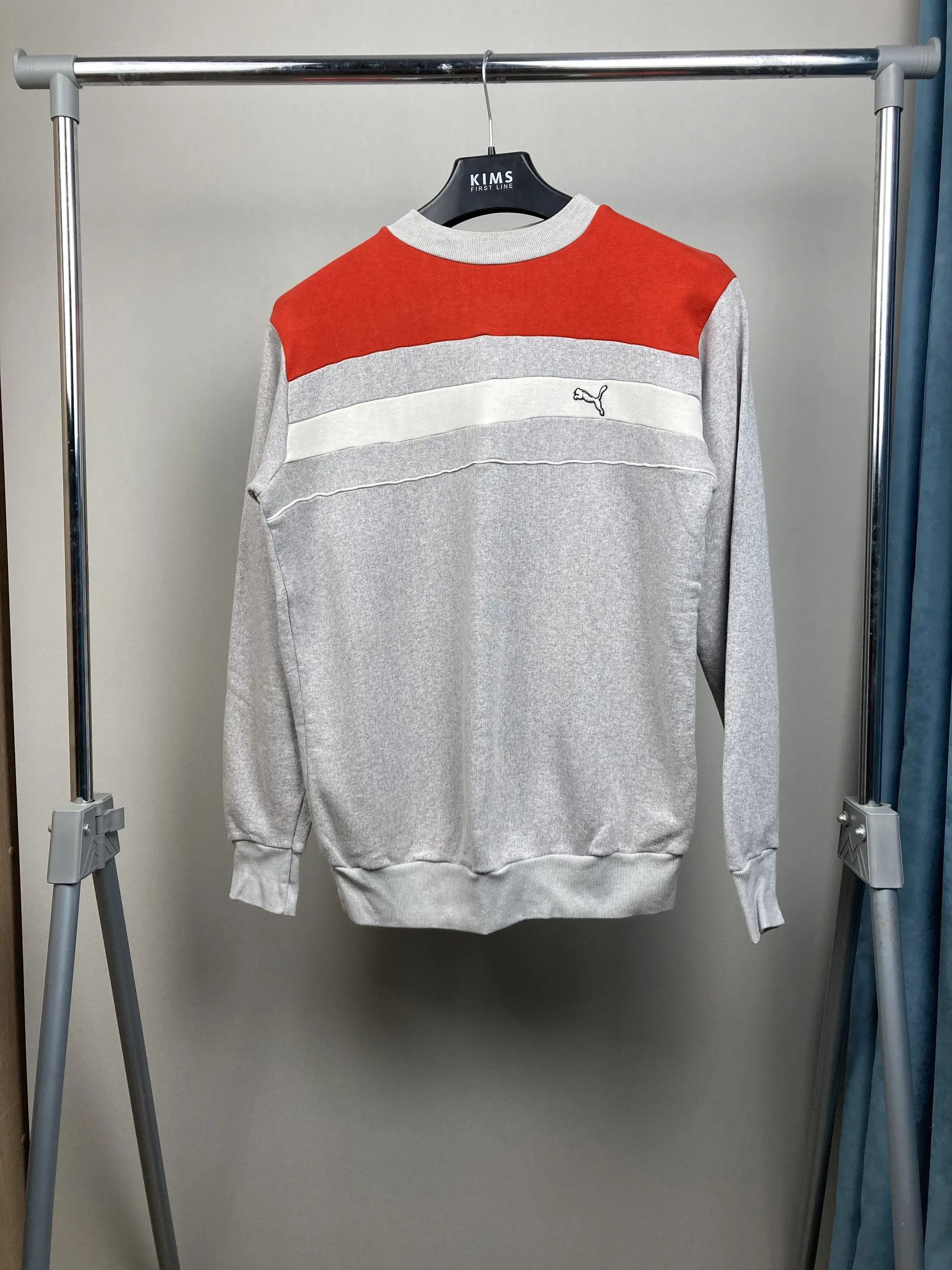 Puma 1980's Puma Gray Crewneck Sweatshirt With Embroidred Logo Size US M / EU 48-50 / 2 - 1 Thumbnail