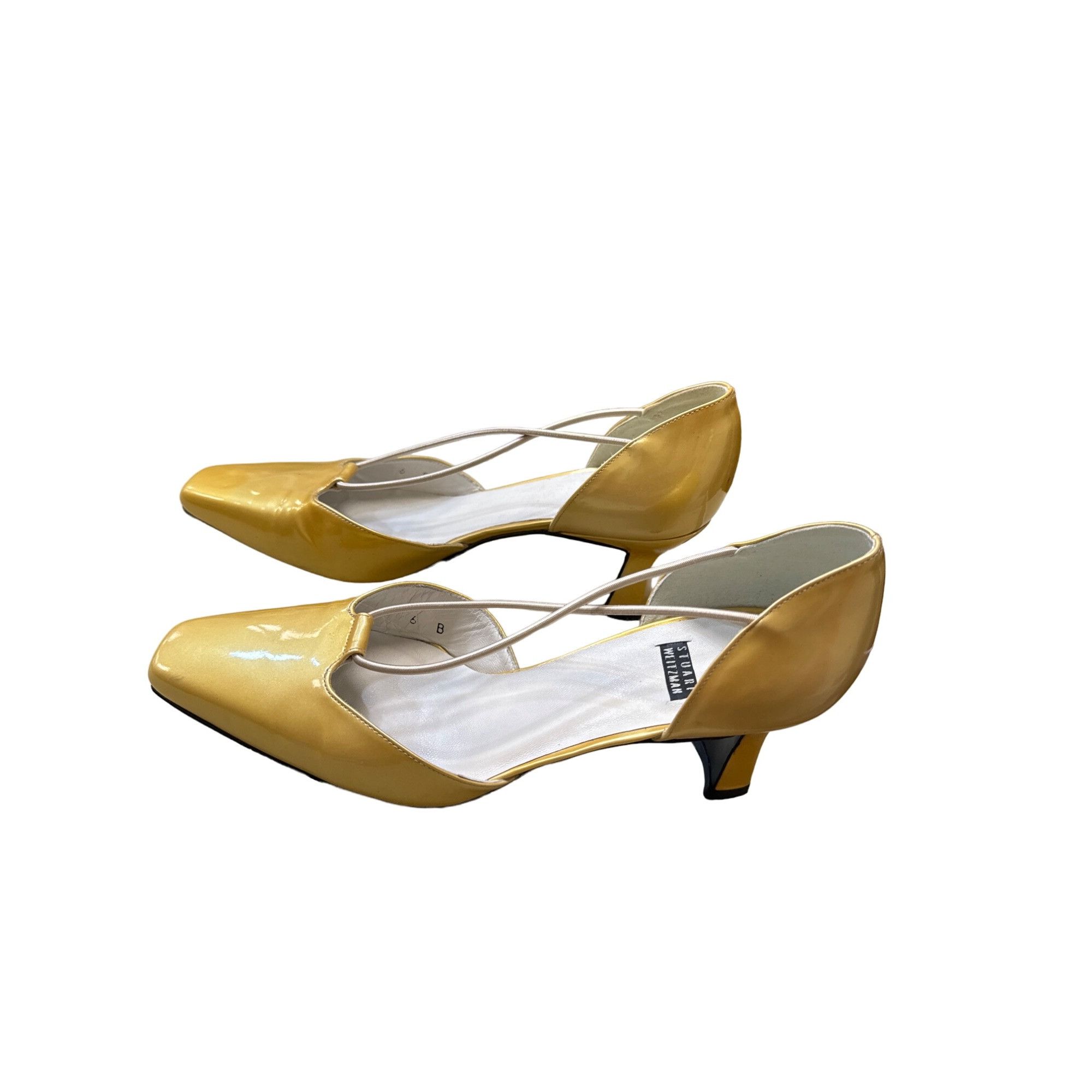 Stuart Weitzman Stuart Weitzman women’s yellow leather heels shoes size 6B S Size US 6 / IT 36 - 6 Thumbnail