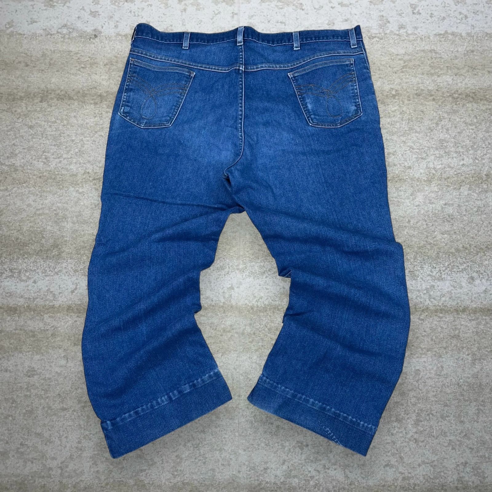 Vintage True Vintage 70s Jeans 44x27 Baggy Flared Leg Medium Wash Size US 44 / EU 60 - 1 Thumbnail
