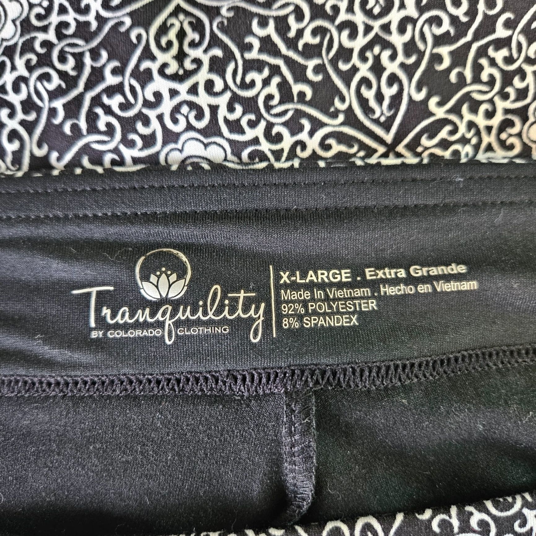 Vintage Tranquility Womens Skort XL Black White Pull On Activewear Short A-Line Summer Spring Skirt Size ONE SIZE - 3 Thumbnail